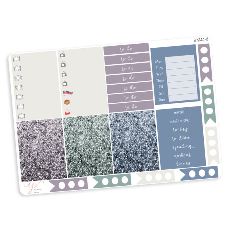 Erin Condren Planner Stickers Lavender Fields Planner Sticker Kits Summer Planner Stickers Pastel Weekly Stickers Kit || WK144