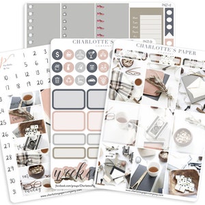 Winter Luxe Erin Condren Planner Sticker Kit, Plaid Sticker Kit , Winter Planner Sticker Weekly  Kit || PH21