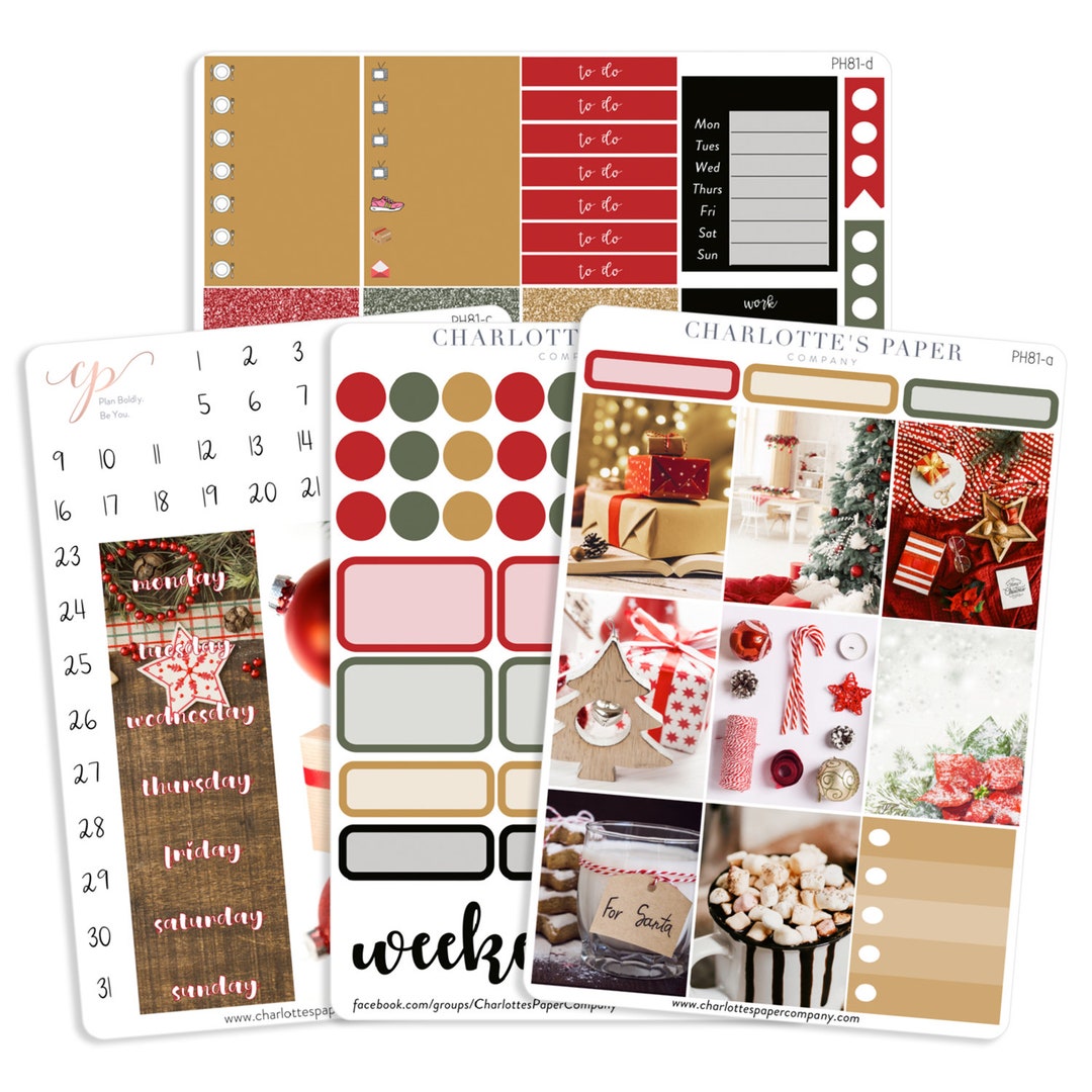 Christmas Morning Planner Stickers: Weekly Kit for 7x9 Planners - Etsy