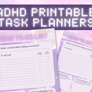 ADHD Printable To-do List Page Daily Planner Sheet Undated With Note Section For Reflections
