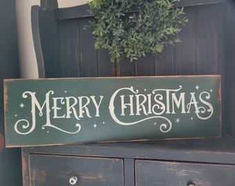 Primitive Merry Christmas Sign