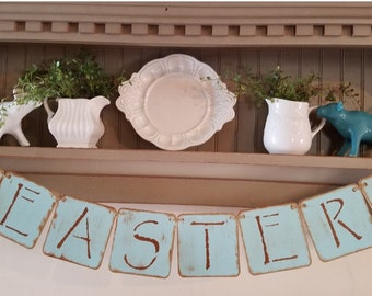 Easter Banner, Happy Easter Banner, Fireplace Decor,  Easter Sign, Easter Bunny Decor, Spring Banner, Easter Garland, Bunny Garland