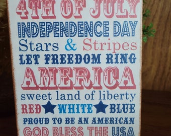 4th Of July Sign, Patriotic Sign, 4th Of July Decor, Summer Decor