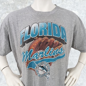 Vintage Y2K Florida Marlins T Shirt Size XXL 2XL MLB Baseball 2000&#39;s