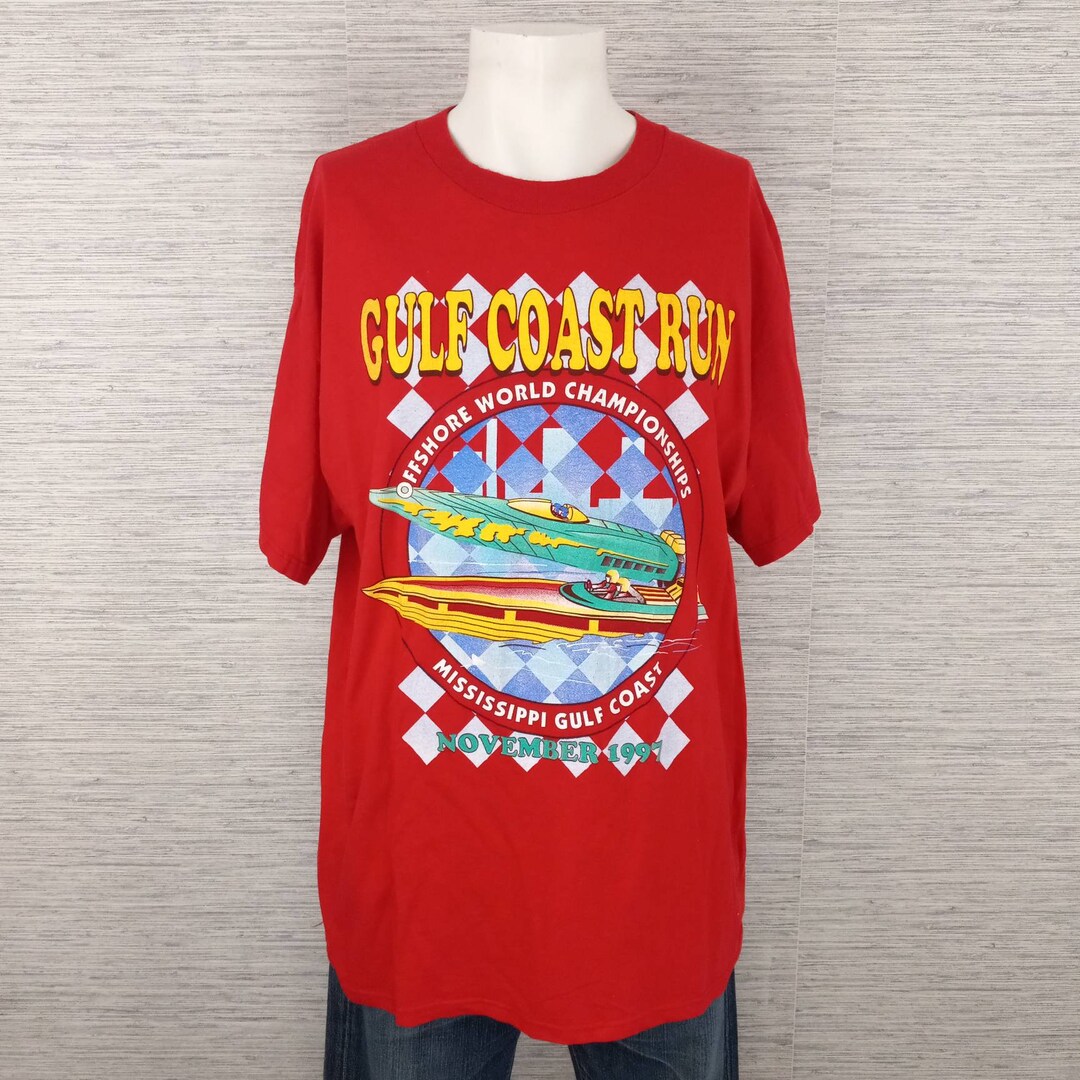 Vintage Gulf Coast Offshore Boat Racing Tshirt Tee 90's 1990's Size XL