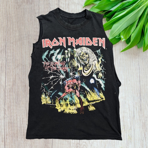 Vintage Iron Maiden T-Shirt Tee 80's 1980's Size … - image 1