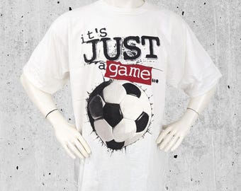 Vintage Soccer Ball T Shirt Size XL Tee 1990's 90's Made in the USA Single Stitch Big Ball Sports