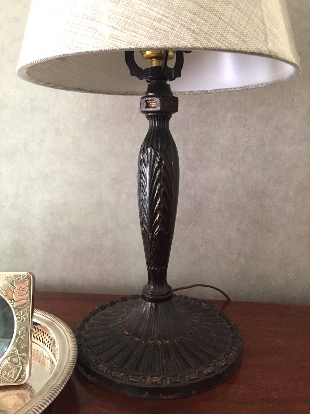 Antique PLB & G Company Lamp Model 1806 Art Nouveau Antique Cast Iron
