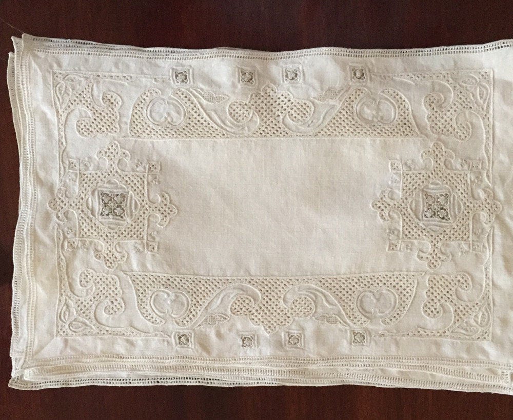 Antique French Linen Napkins- Set of 8