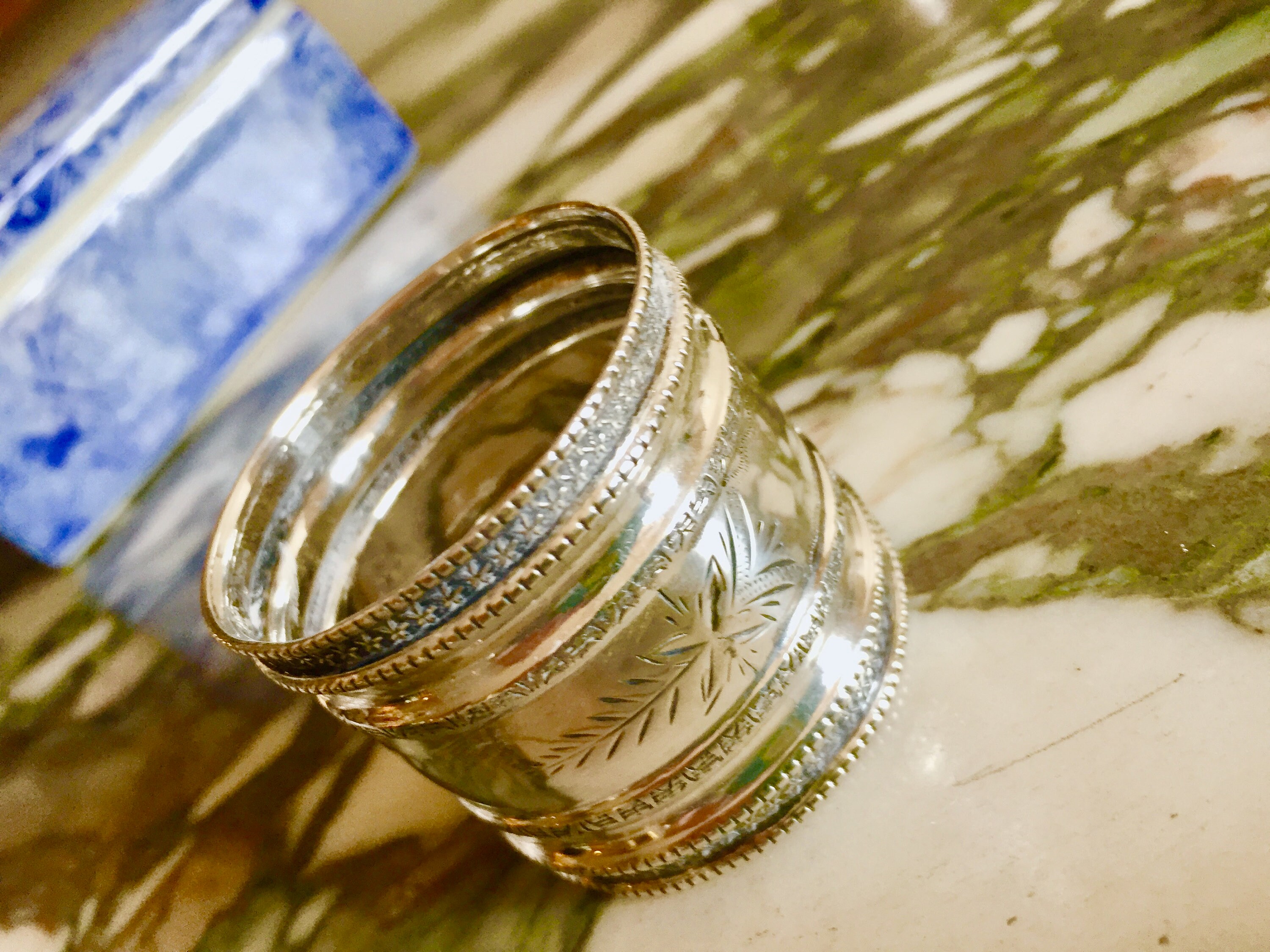 Sterling Silver Napkin Ring, Antique Silver Napkin Ring, Collectible