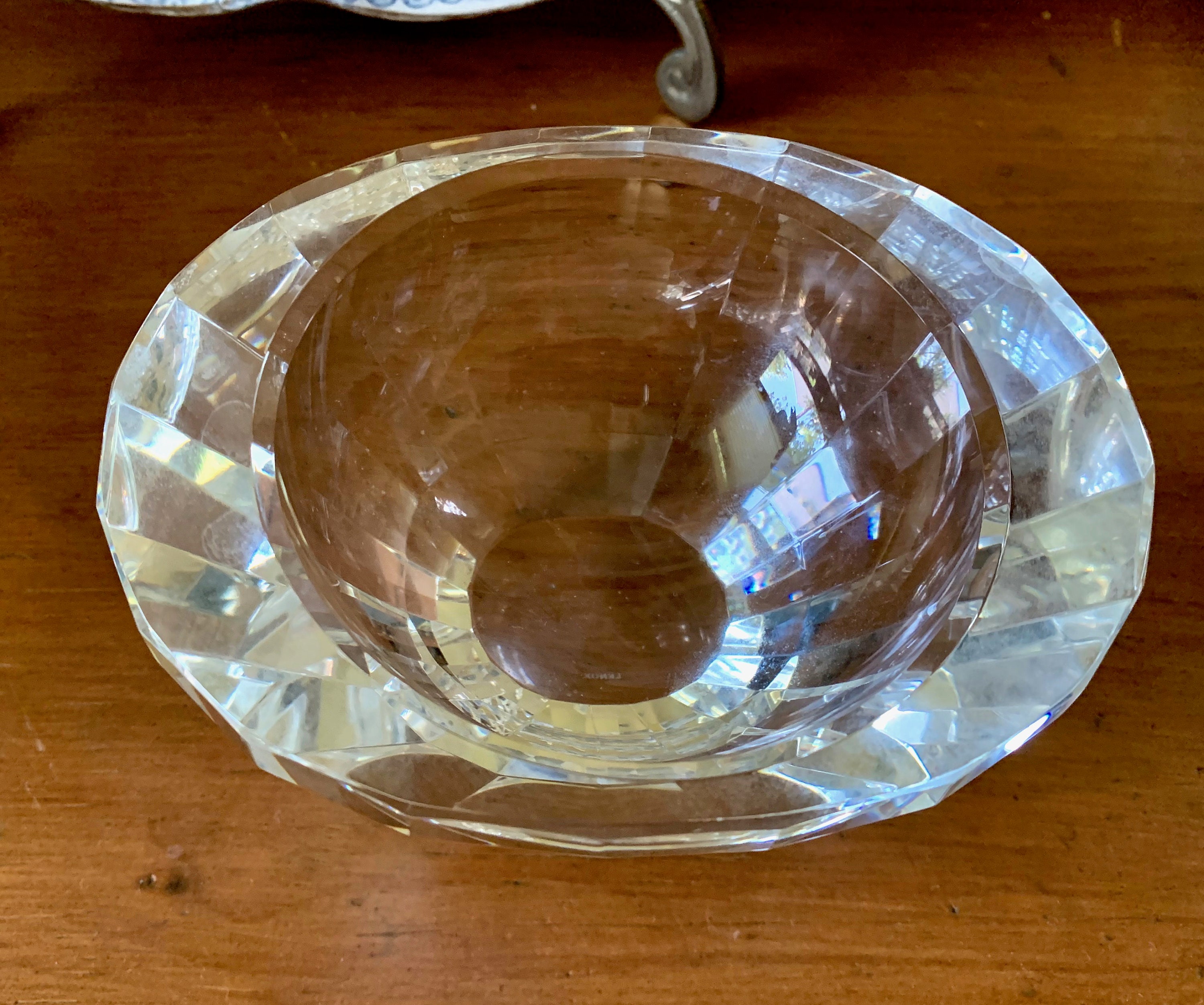 Lenox Crystal Bowl, Elliptical Small Crystal Bowl, Small Accent Bowl