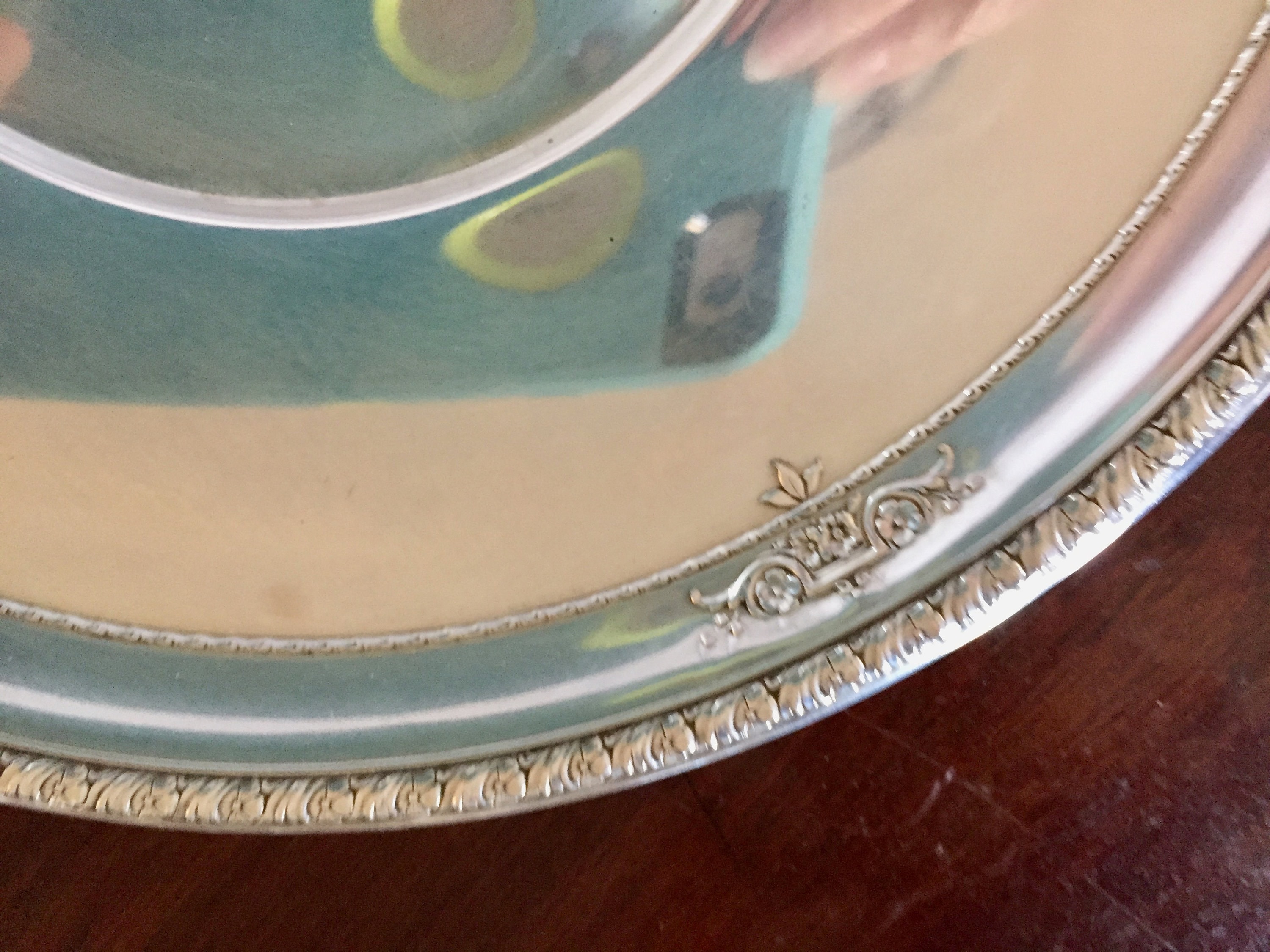 Sterling Silver Plate, Wallace Sterling Round Pastry Tray, 10 Inch