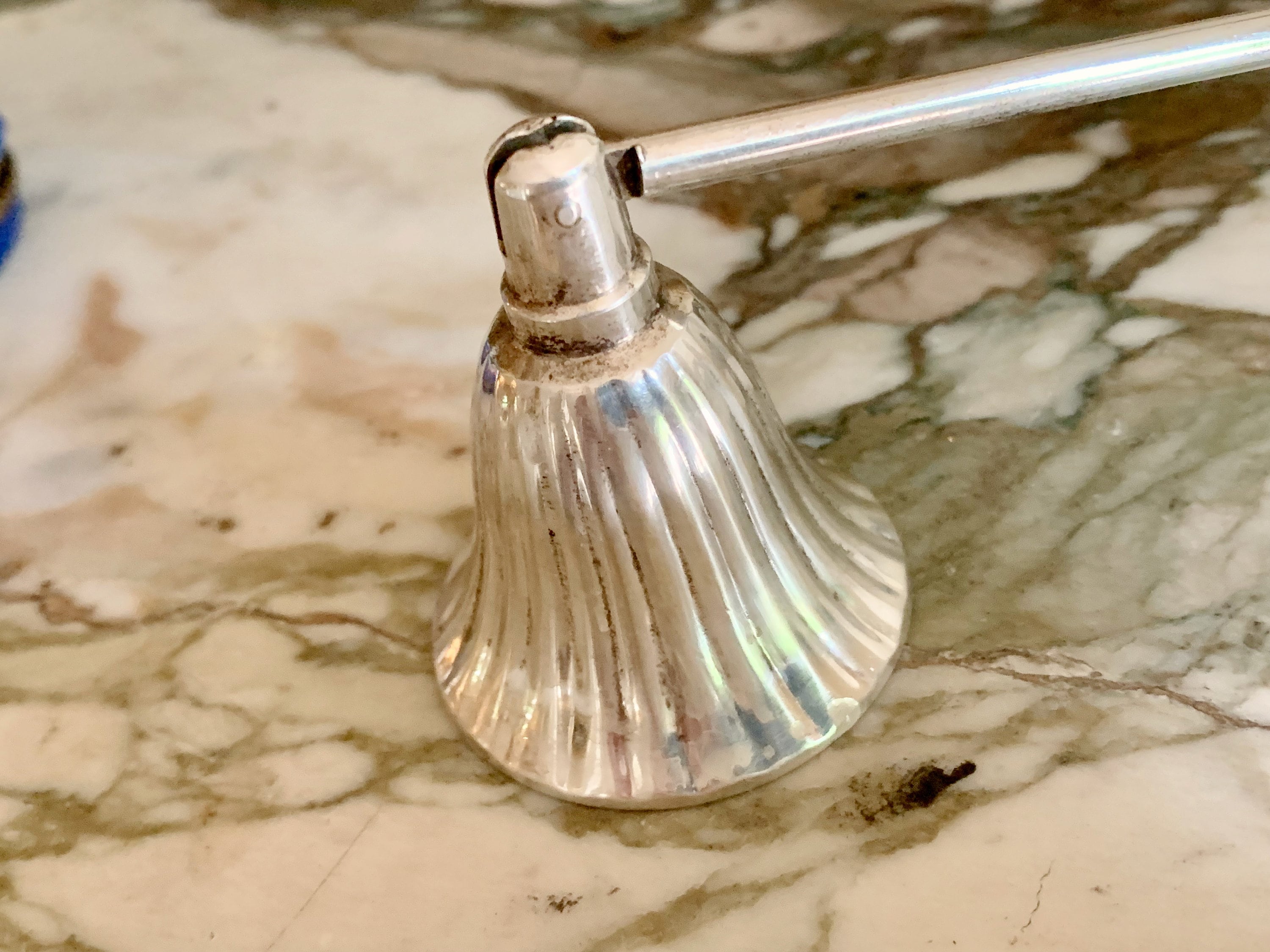 Silver Candle Snuffer, Vintage Silver Plate Long Handle Candle Snuffer