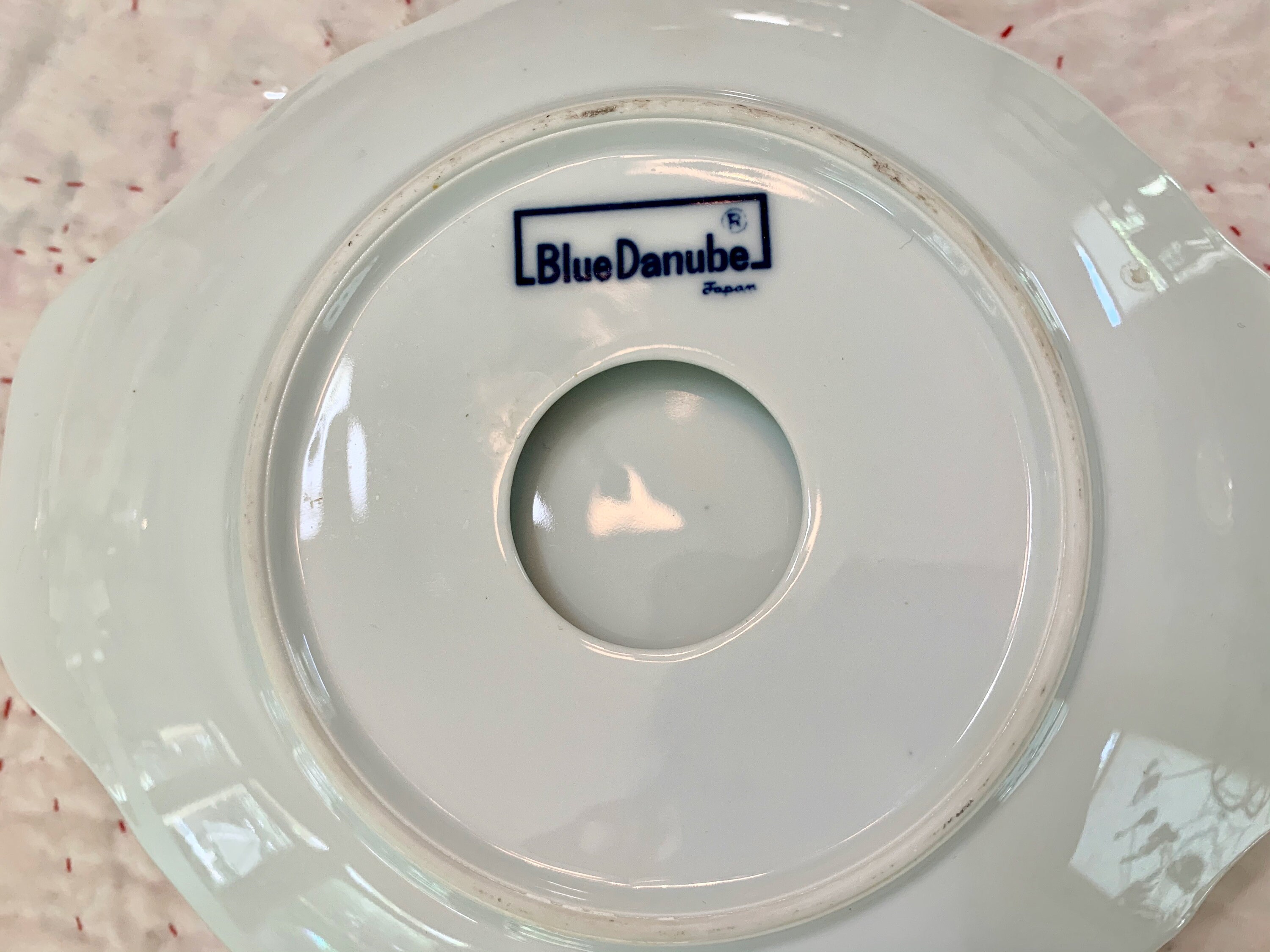 Blue Danube Gravy Boat with Attached Underplate, Vintage Blue Danube