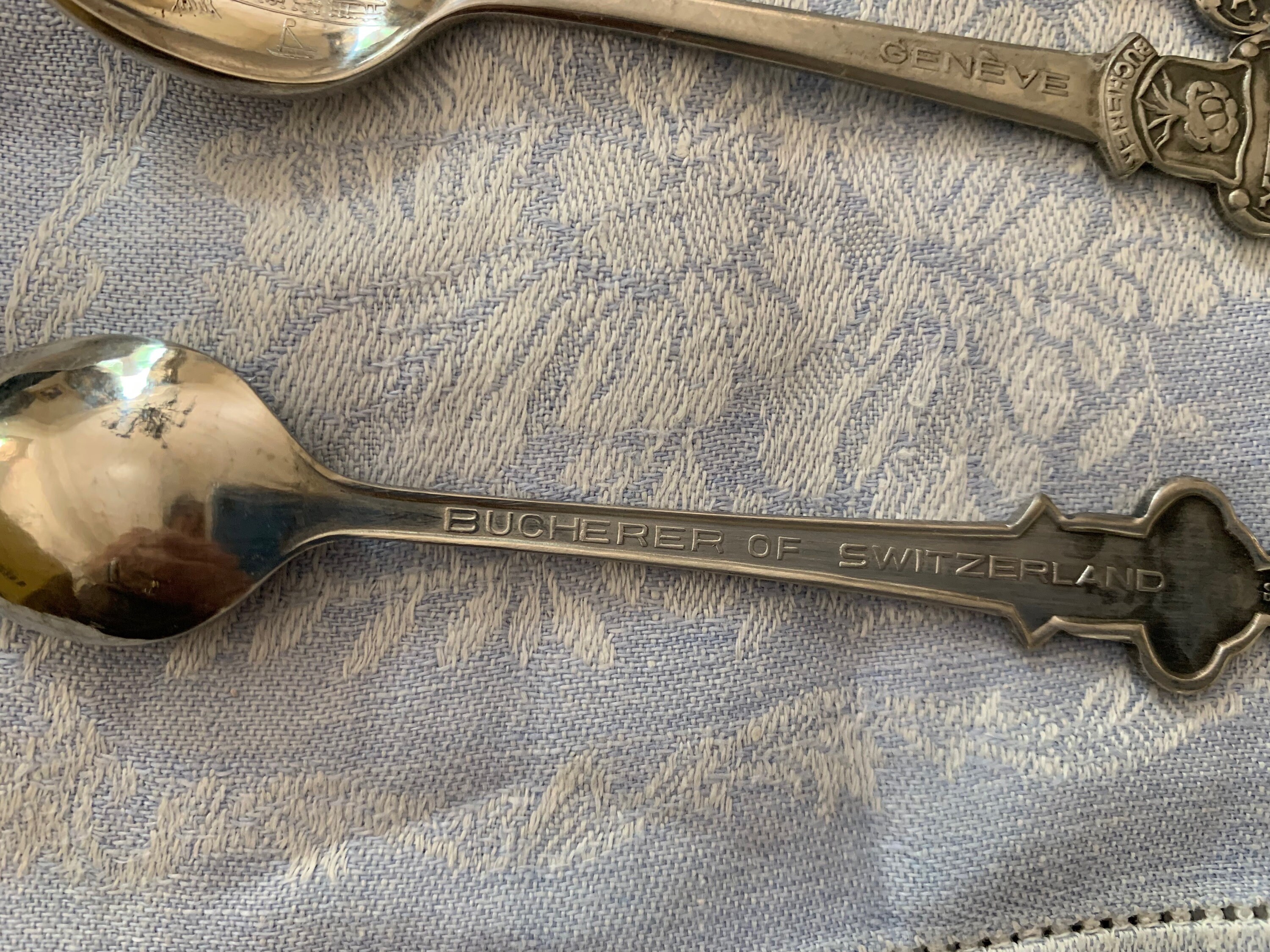Rolex Geneve Souvenir Spoons Set of 3 Stainless Bucherer of Switzerland Rolex Demitasse Souvenir Spoons Collectible Spoons