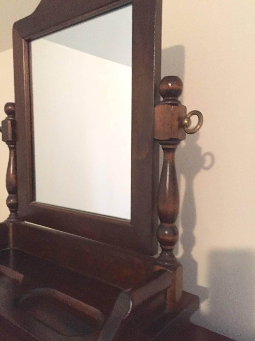 You Are Asked To Design A Shaving Mirror Wooden Shaving Mirror, Men's Dresser Mirror, Vintage Swivel Bureau