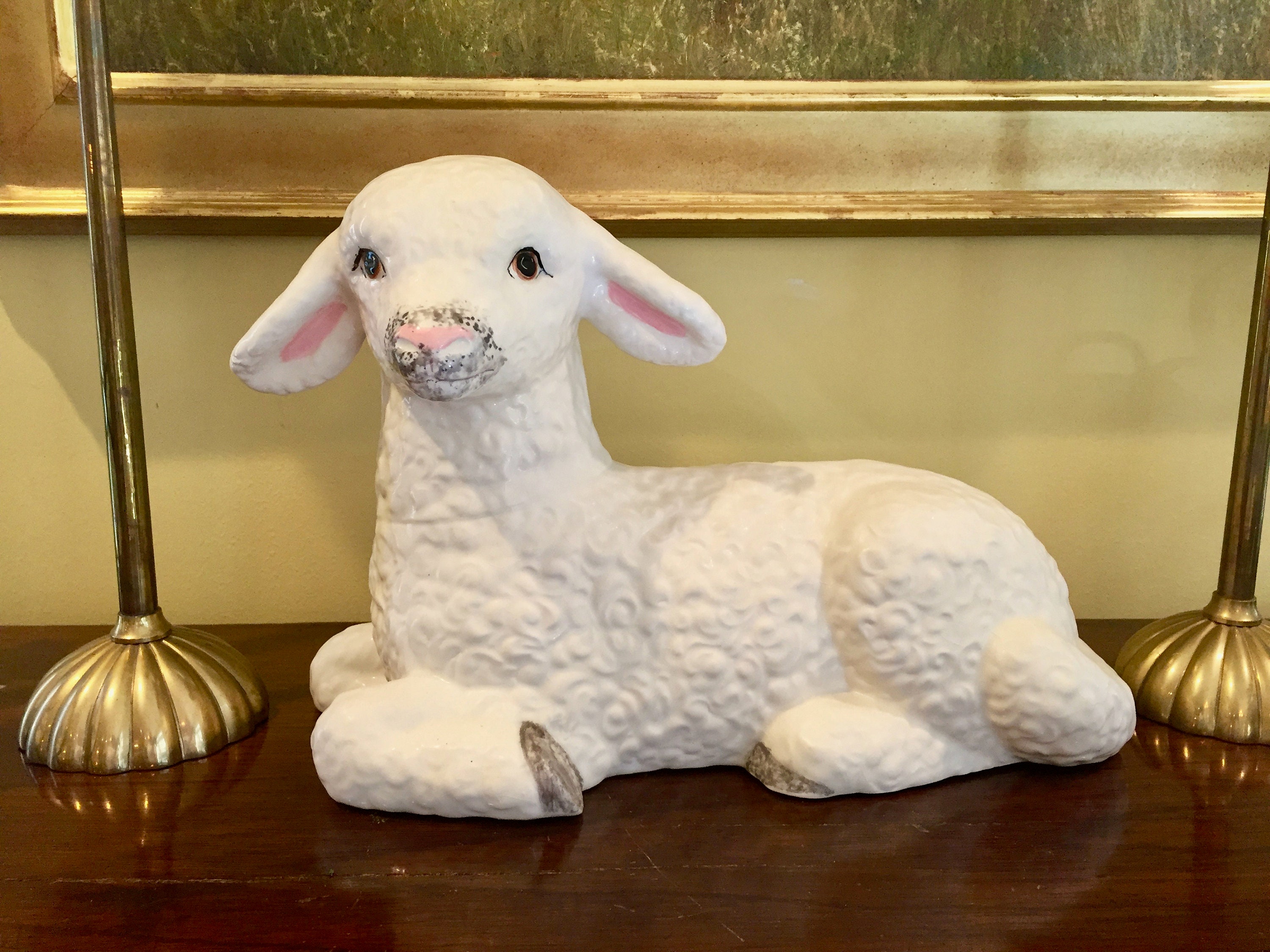 resin lamb figurine