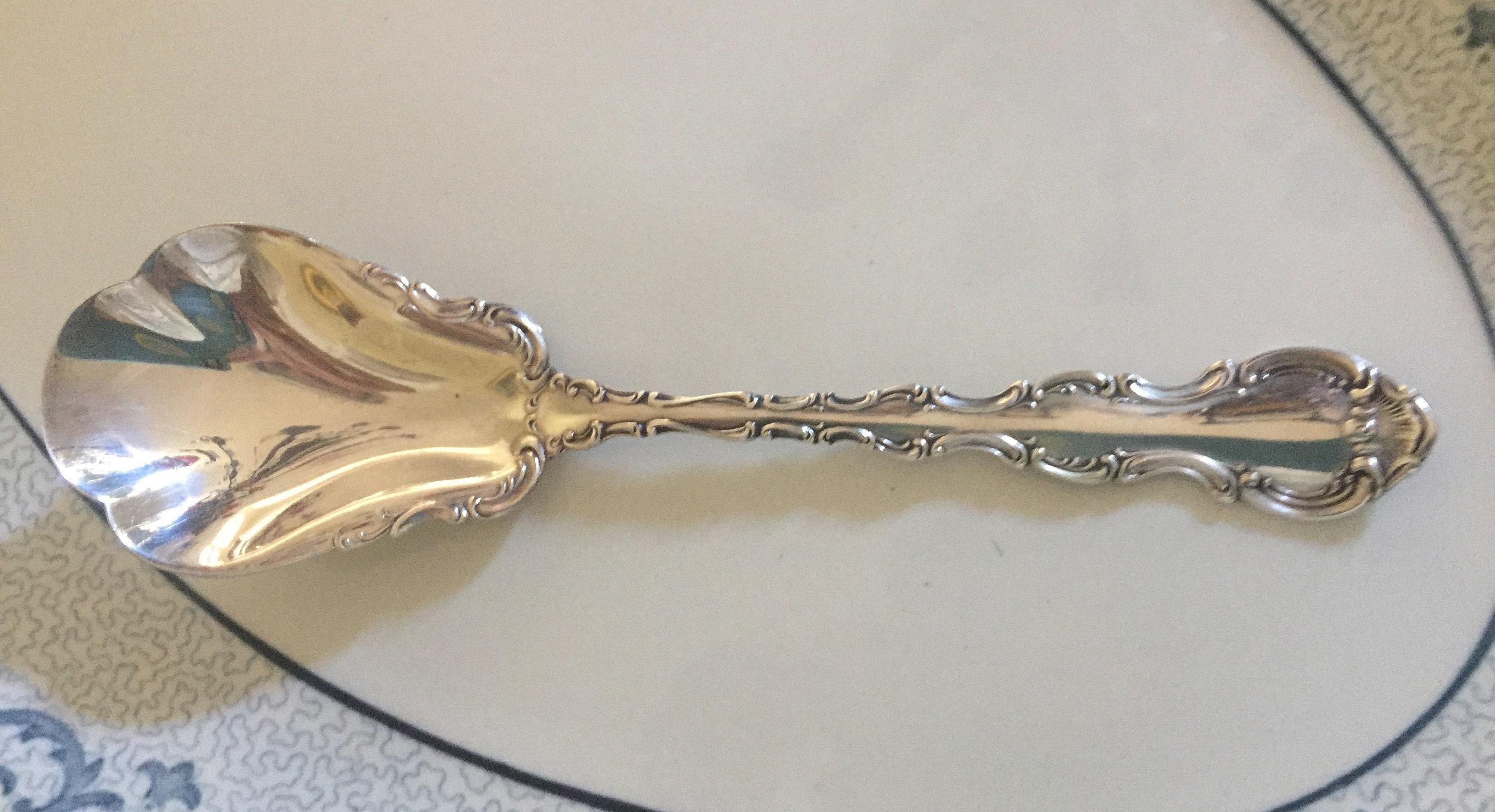 Gorham Strasbourg Sugar Shell, Vintage Sterling Silver Sugar Shell