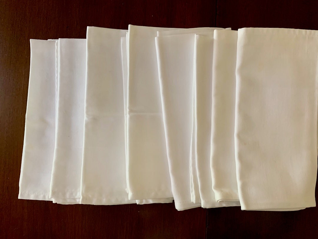 Damask Dinner Napkins Set of 8 Large White Damask Napkins 20 Etsy