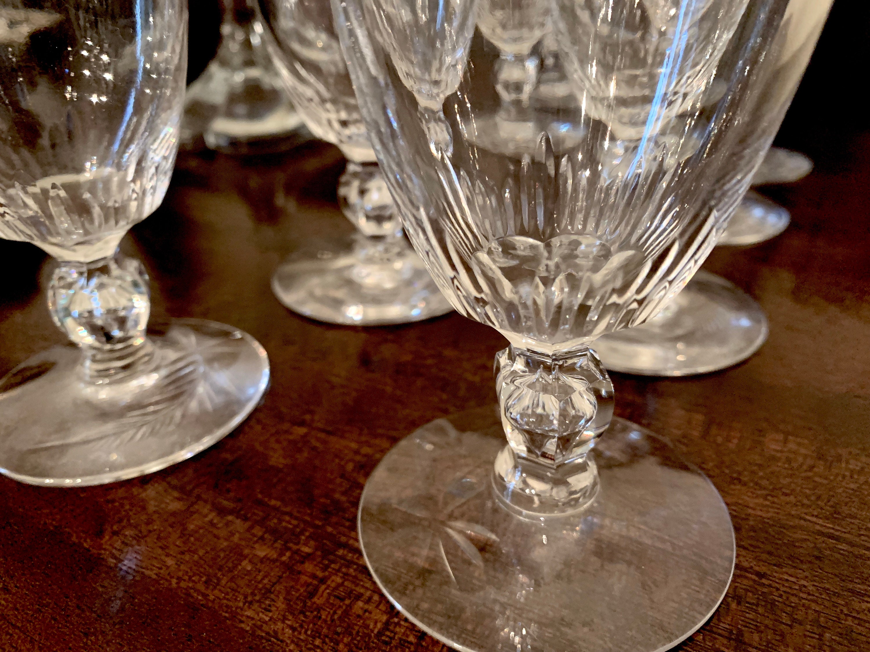 Etched Ice Tea/Water Goblet - Set of 8