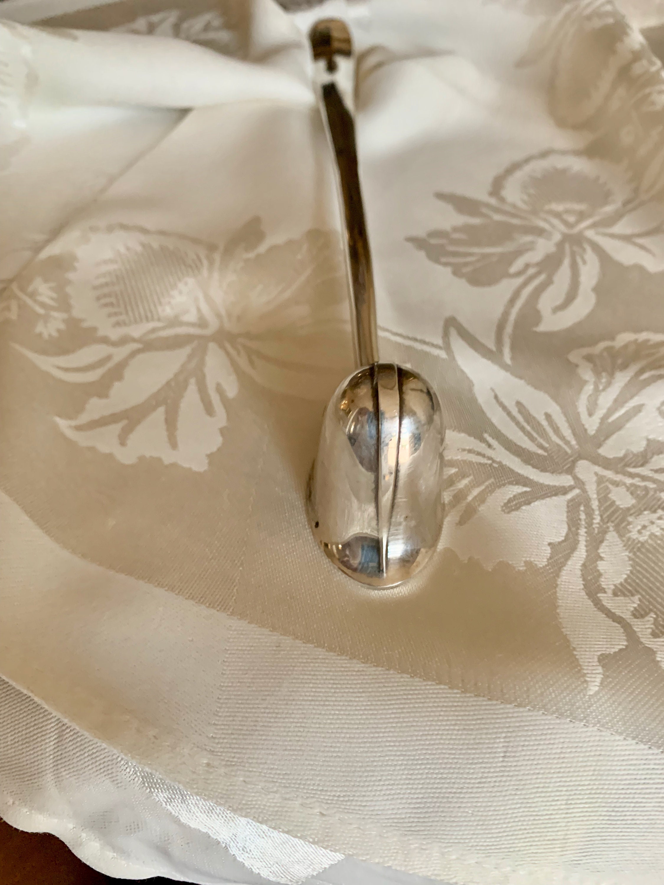 Gerity Silver Plate Candle Snuffer, Vintage Mid Century Colonial Style