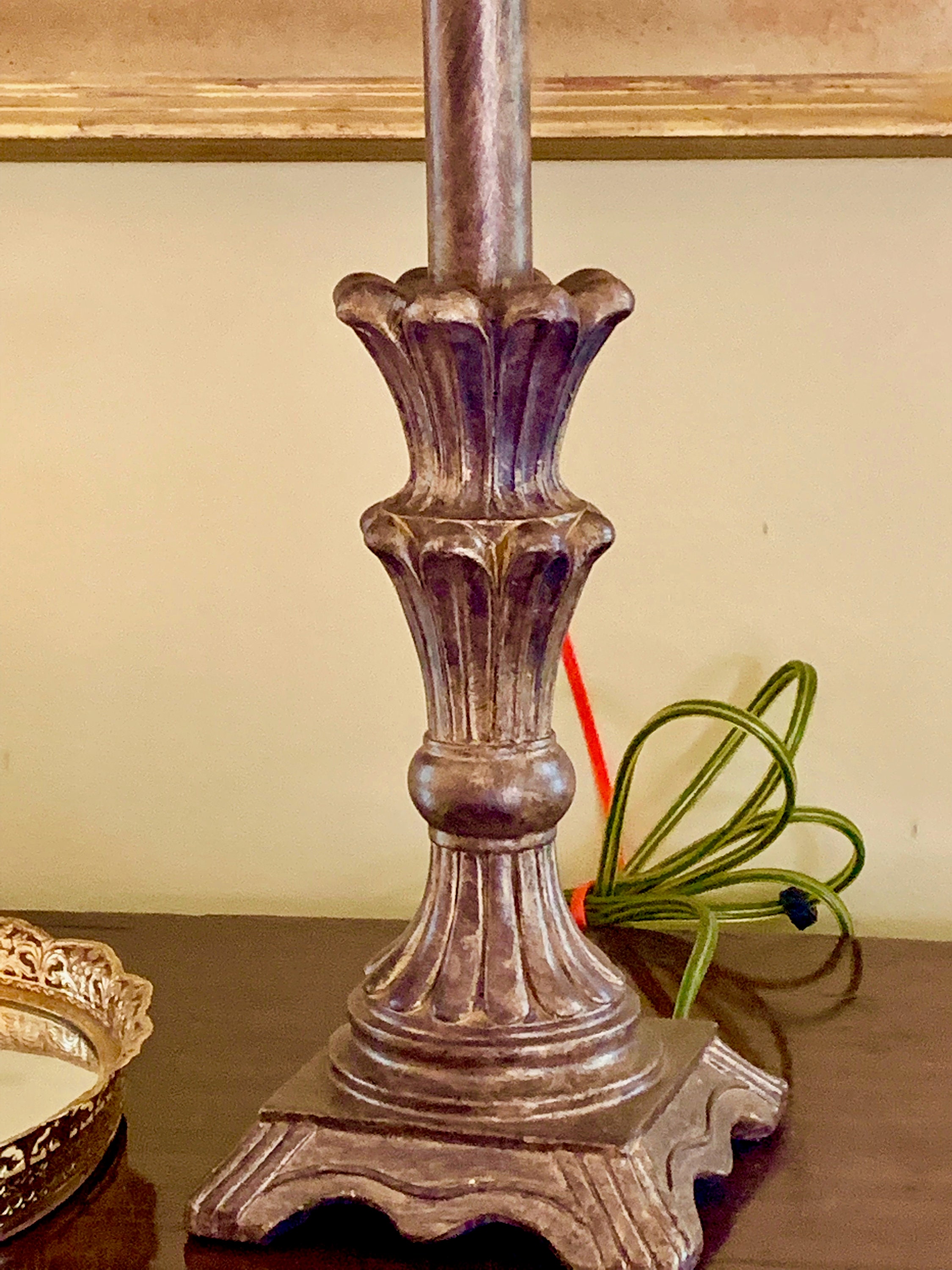 Tall Metal Buffet Lamps, Vintage Pair Brown with Gold ...