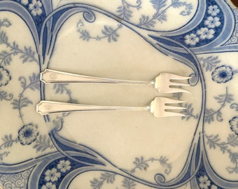 Sterling Cocktail Forks, Mid Century Sterling Silver Shrimp Forks, Art Deco Sterling Silver Seafood Fork,