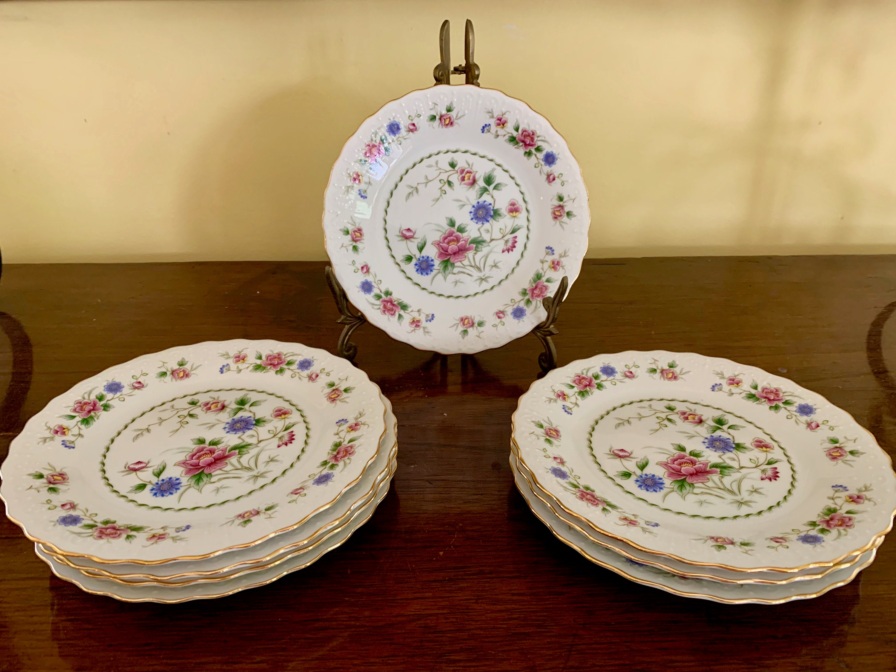 Andrea Sadek Salad Plates, Set of 4 Spring Night Pattern Salad Plates