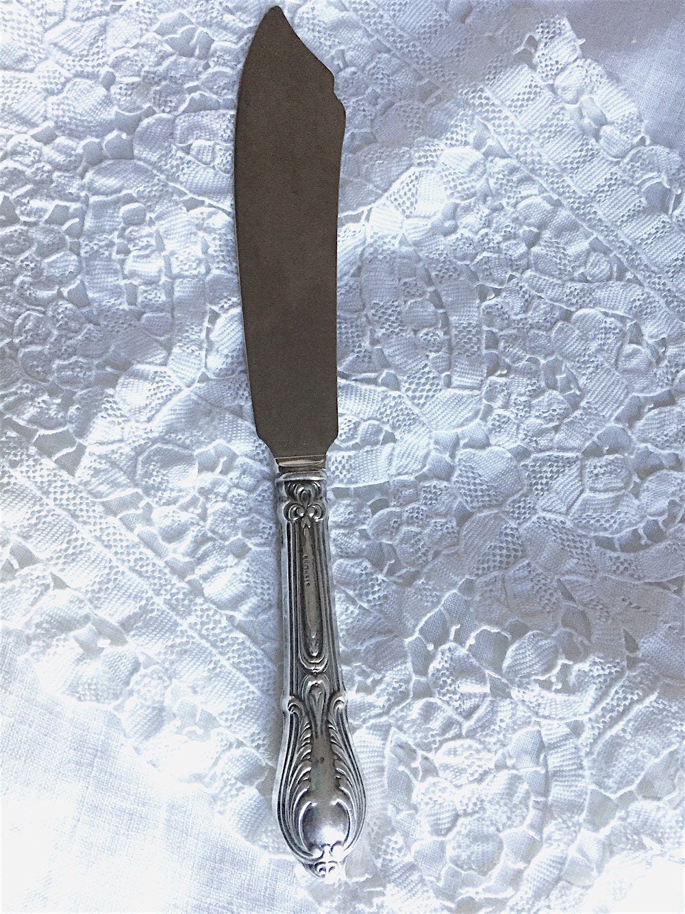 Sterling Silver Handle Cake Knife, Vintage Sterling Cake Knife