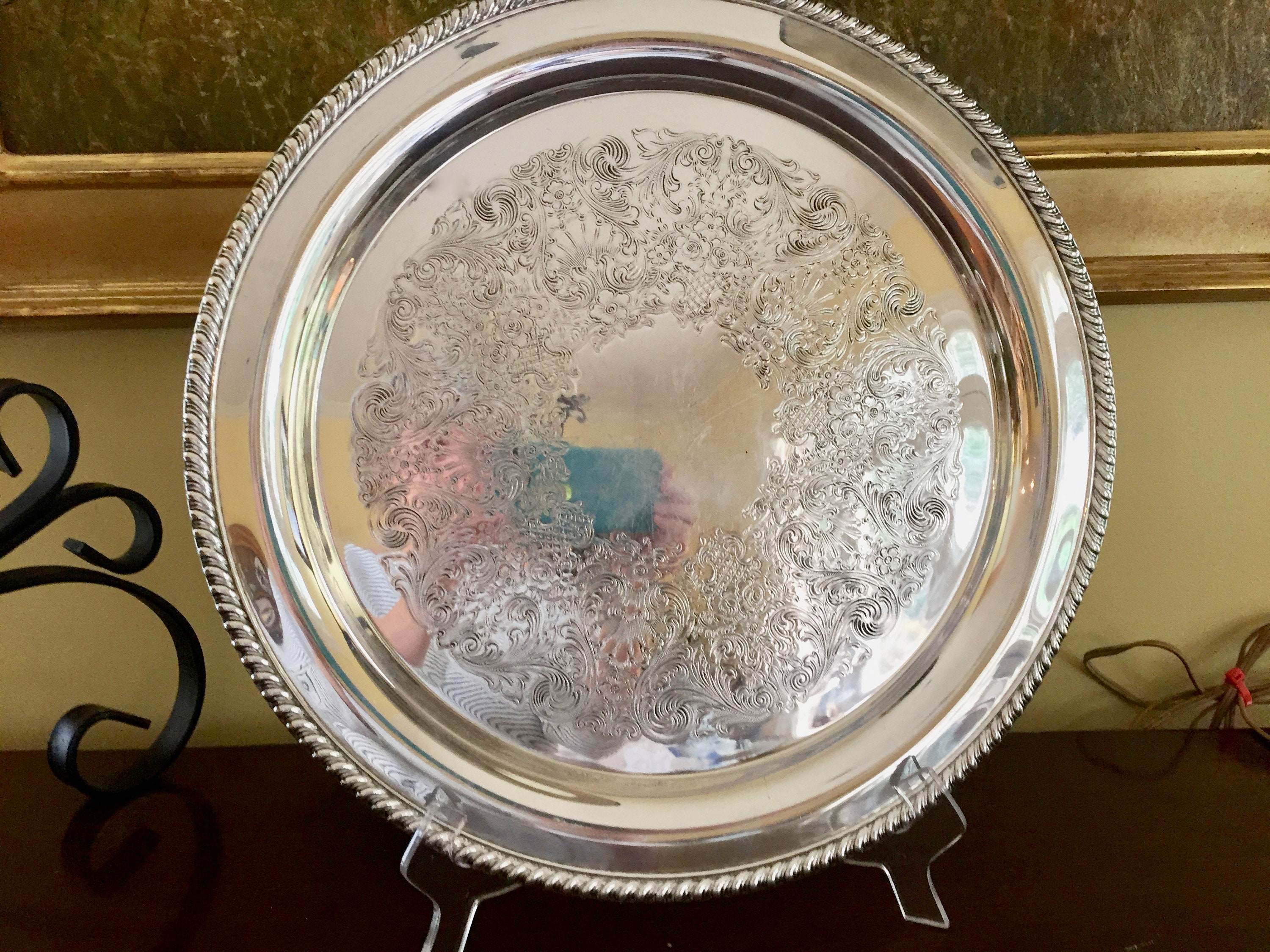 Round Silver Tray Vintage Silver Plate 15 Inch Serving Tray Embossed round-silver-tray-vintage-silver-plate-15-inch-serving-tray-embossed