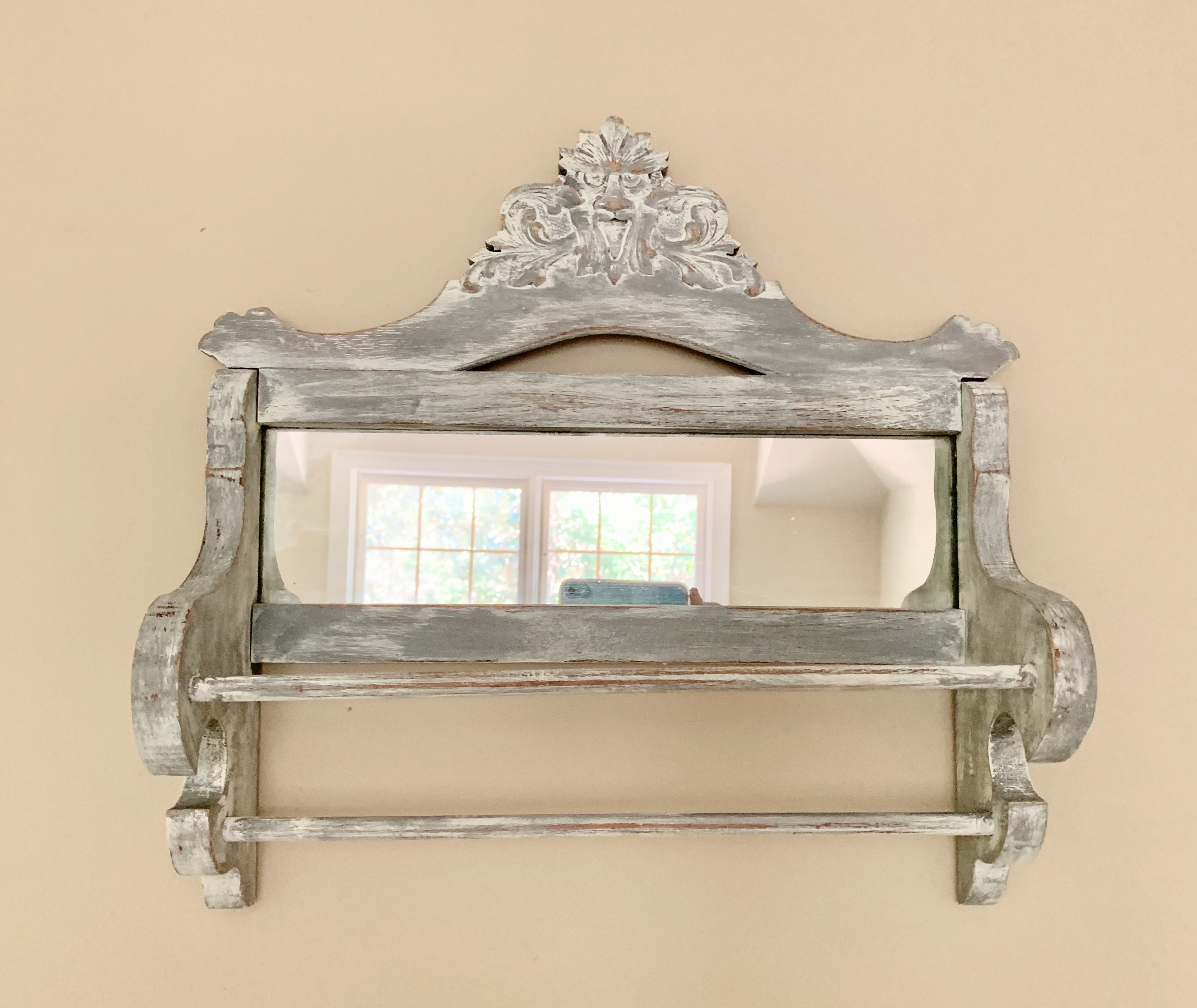 Mirrored towel rack sale