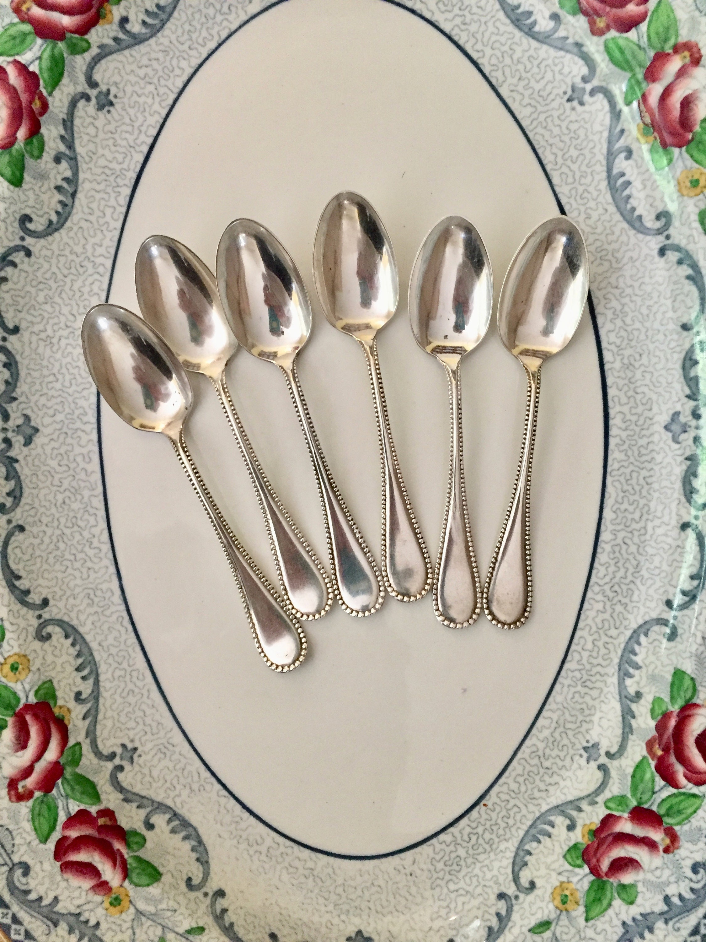Silver Demitasse Spoons, Set of 6 Rogers Silver Plate Demitasse Spoons