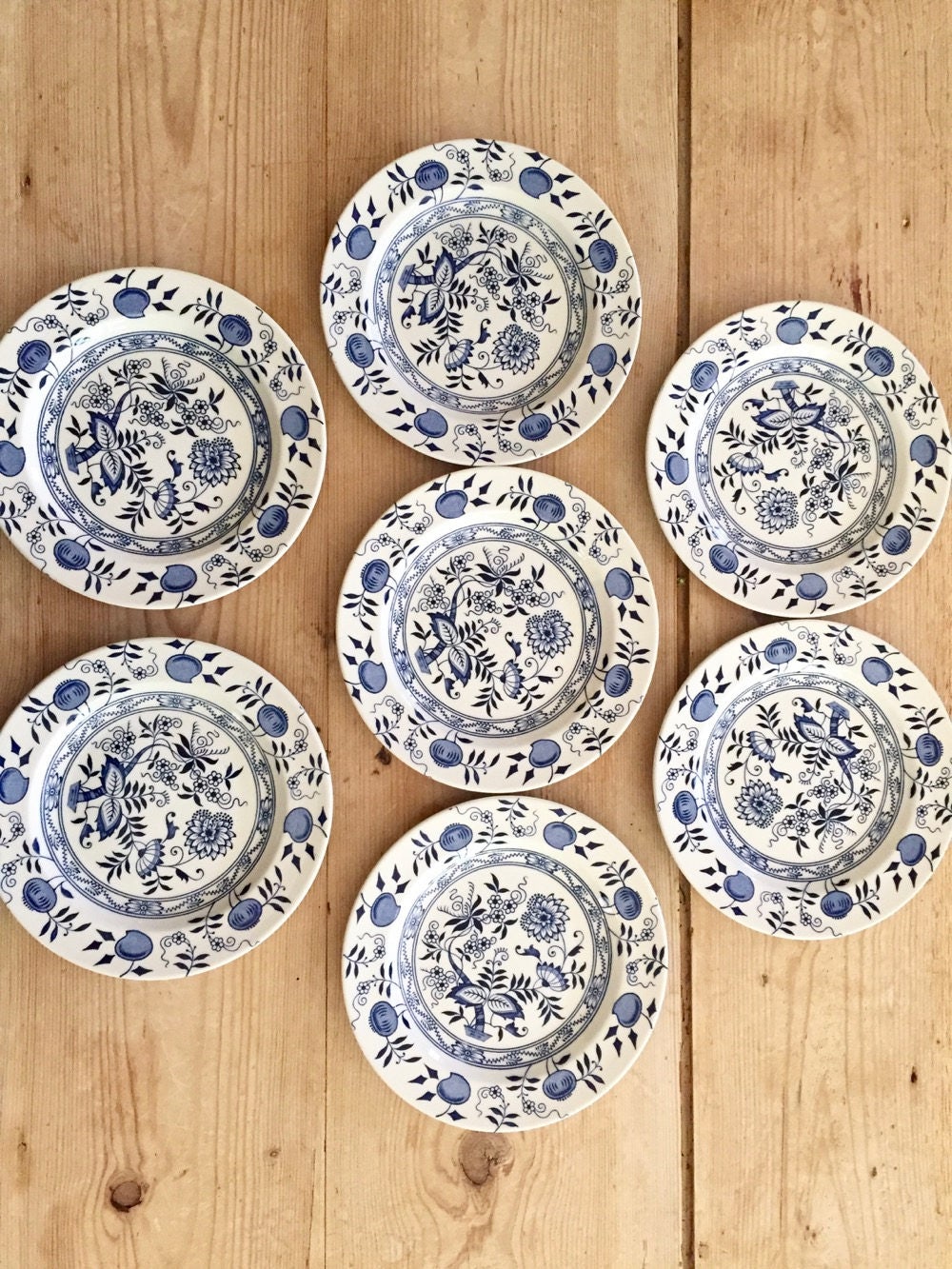 Blue Onion Salad Plate, Dessert Plate, Woods and Sons Blue Onion China