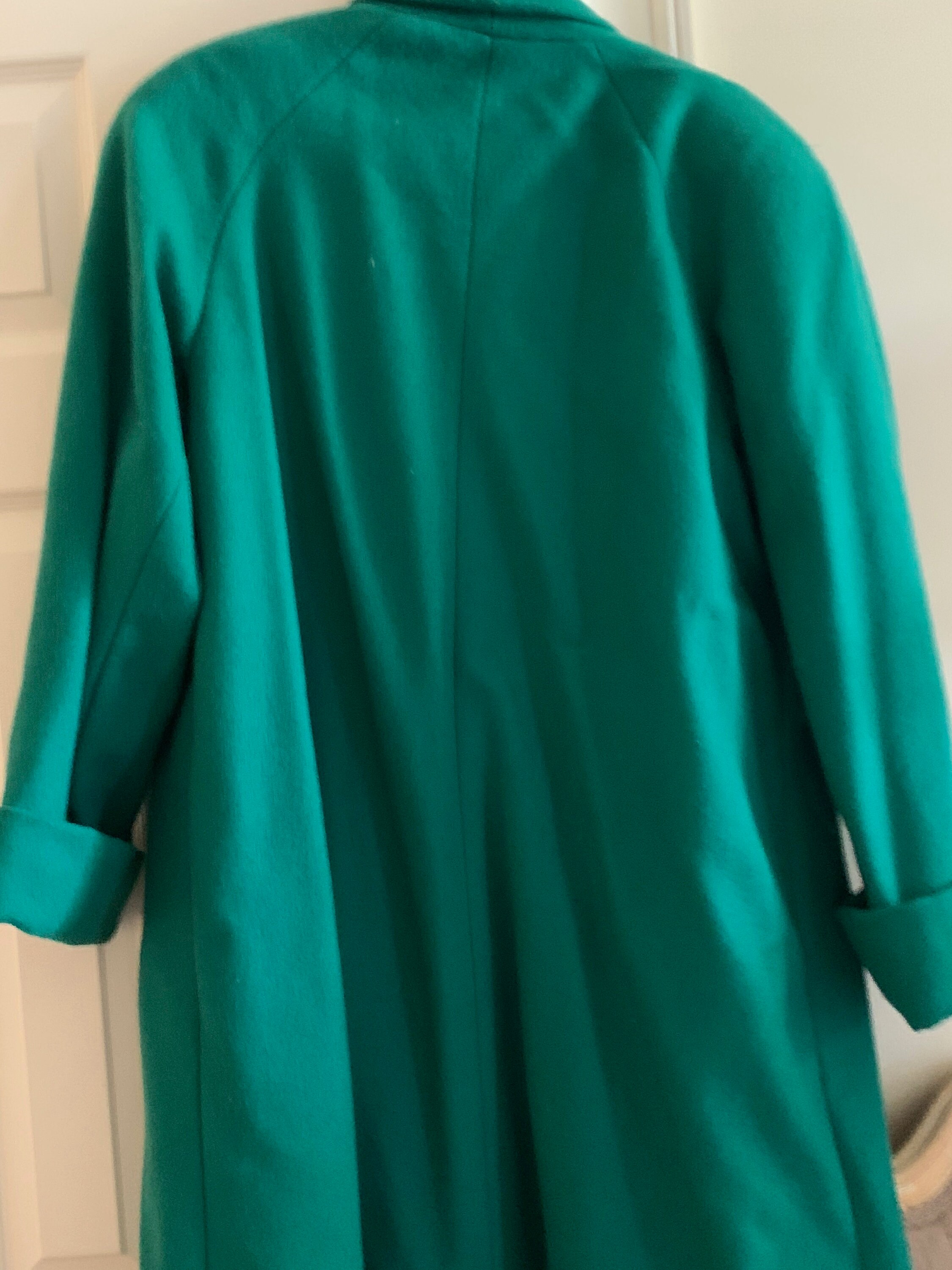 Donnybrook Emerald Green Coat, Size 8 Green Wool Coat Lined, Vintage 80 ...