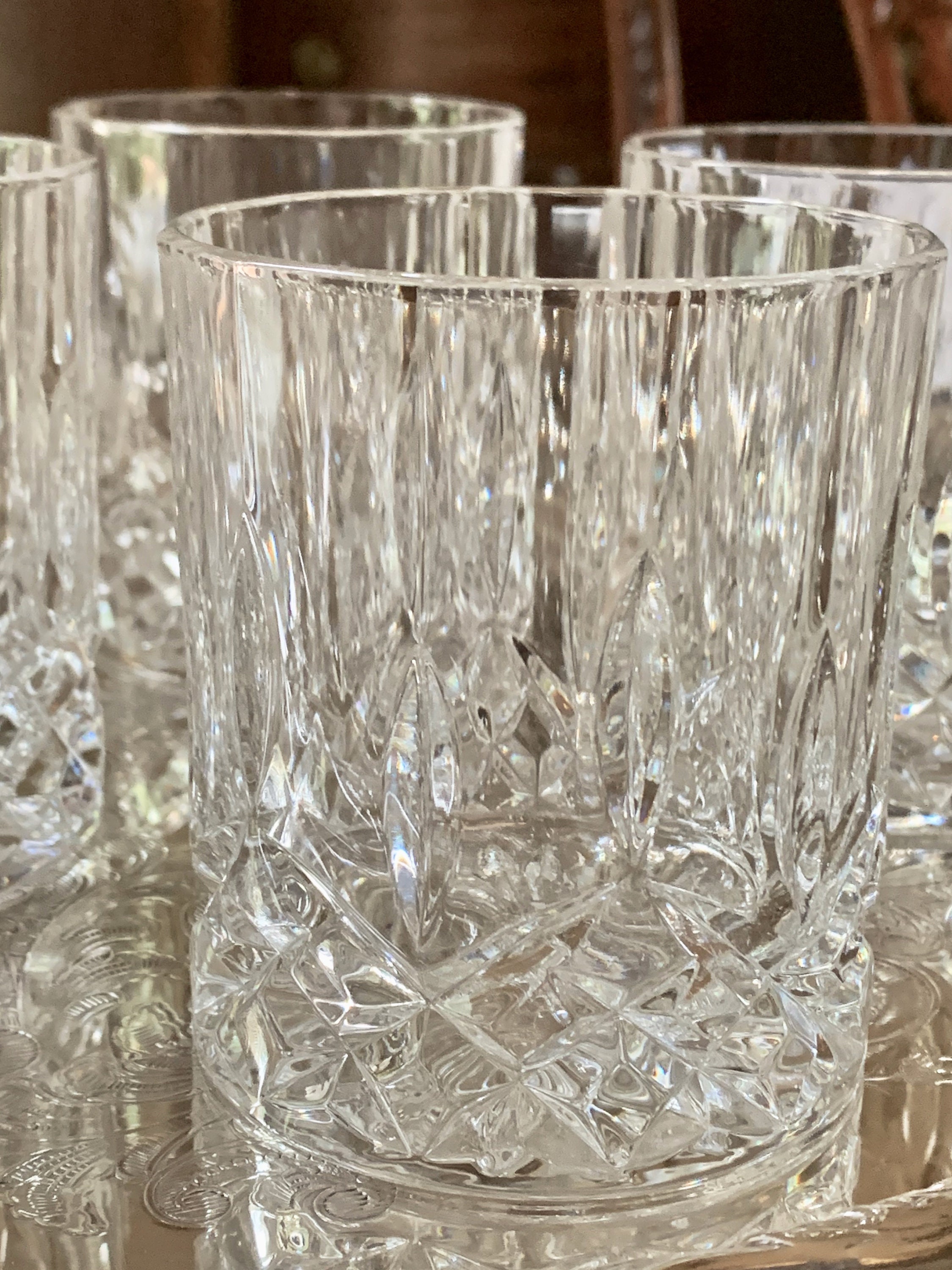 Crystal Old Fashion Glasses, Set of 4 Lead Crystal Manhattan Glasses