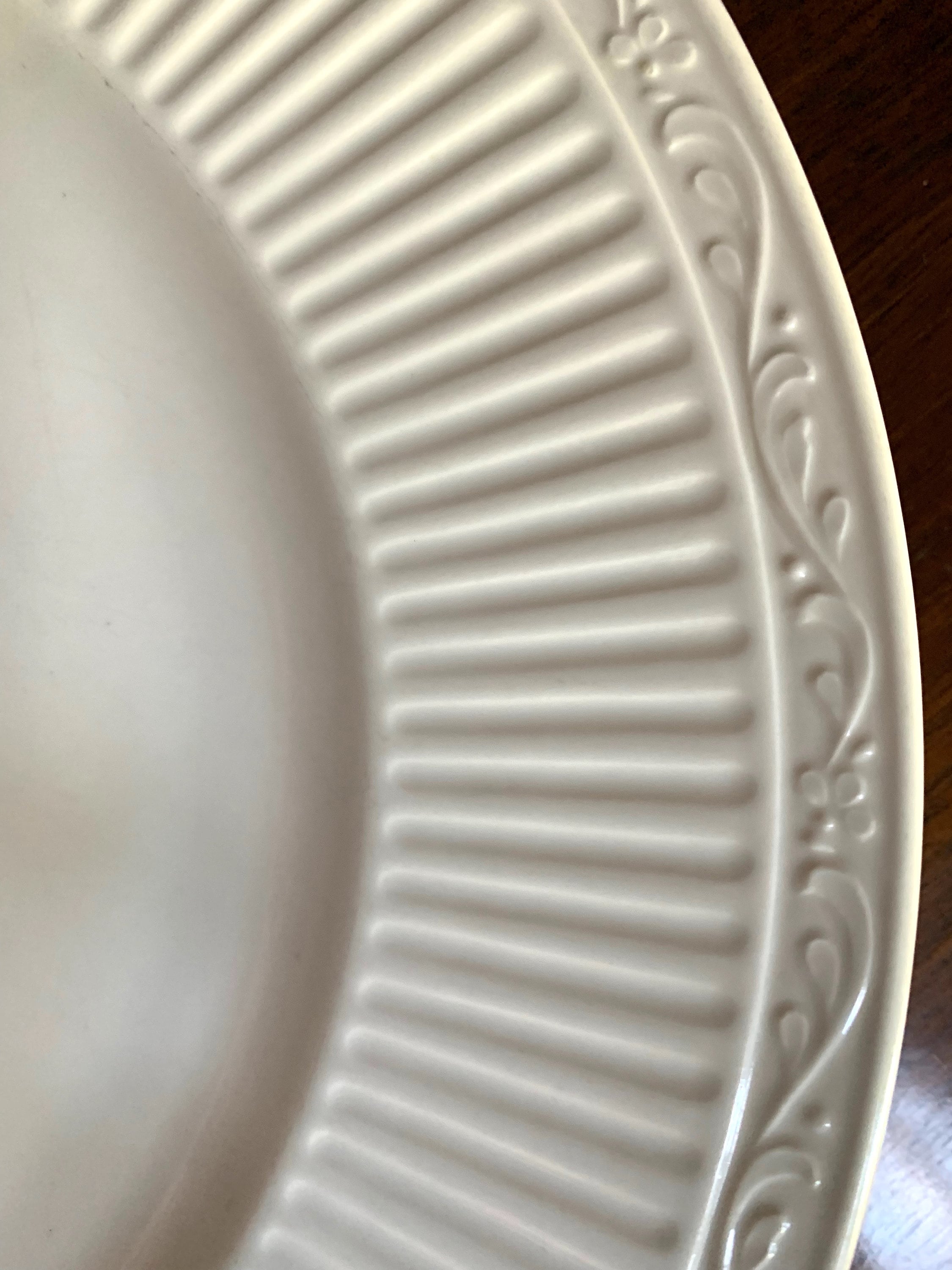 Mikasa Italian Countryside Dinner Plate, 2 Available Each Sold Separately, Cream with Ribs