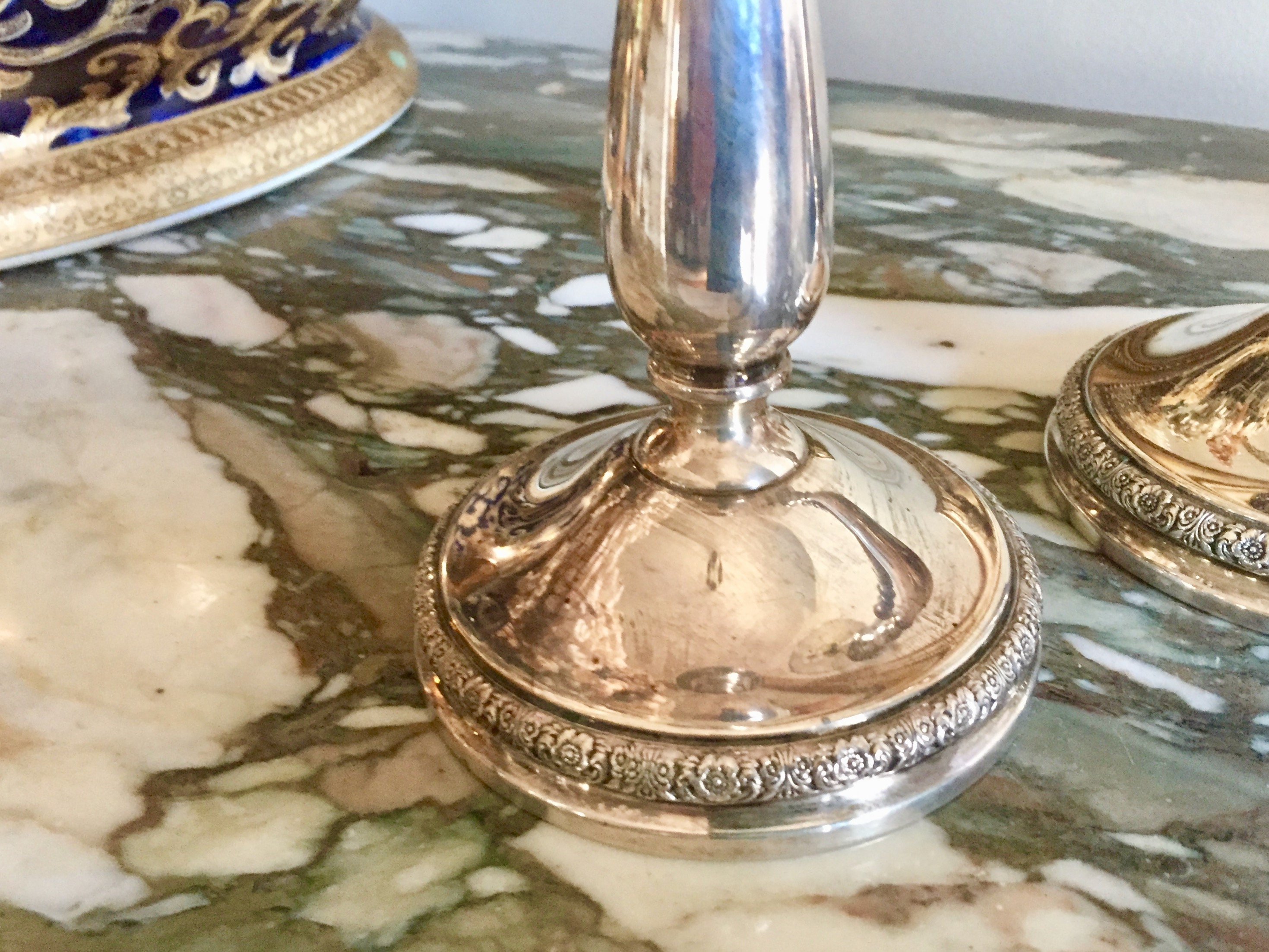 Sterling Silver Candlestick Holders, 7 Inch Prelude Sterling Silver