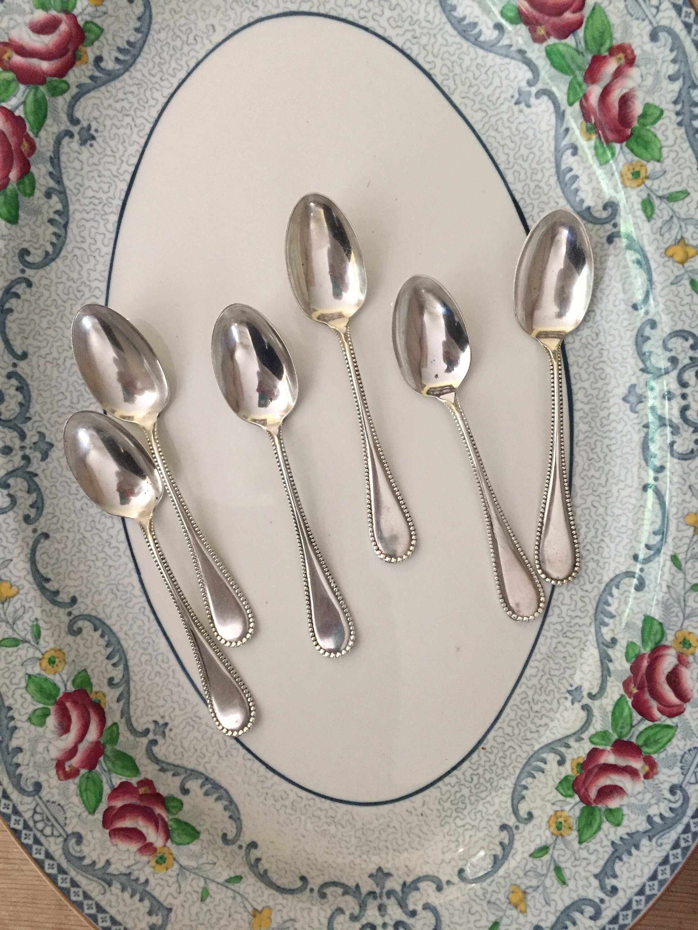 Silver Demitasse Spoons, Set of 6 Rogers Silver Plate Demitasse Spoons