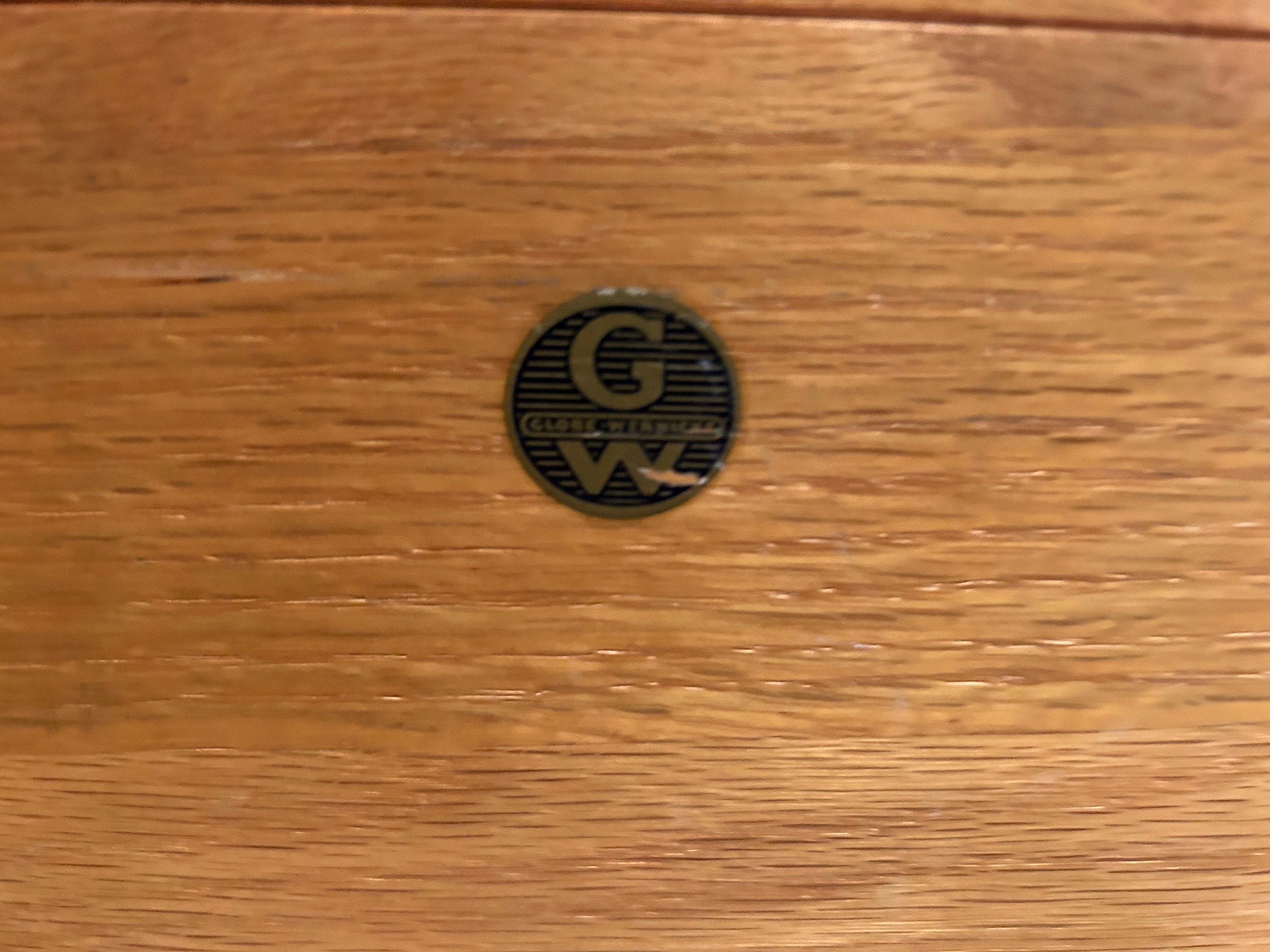 Globe Wernicke Card Catalogue Box, Large Oak Globe Wernicke Junior Tray