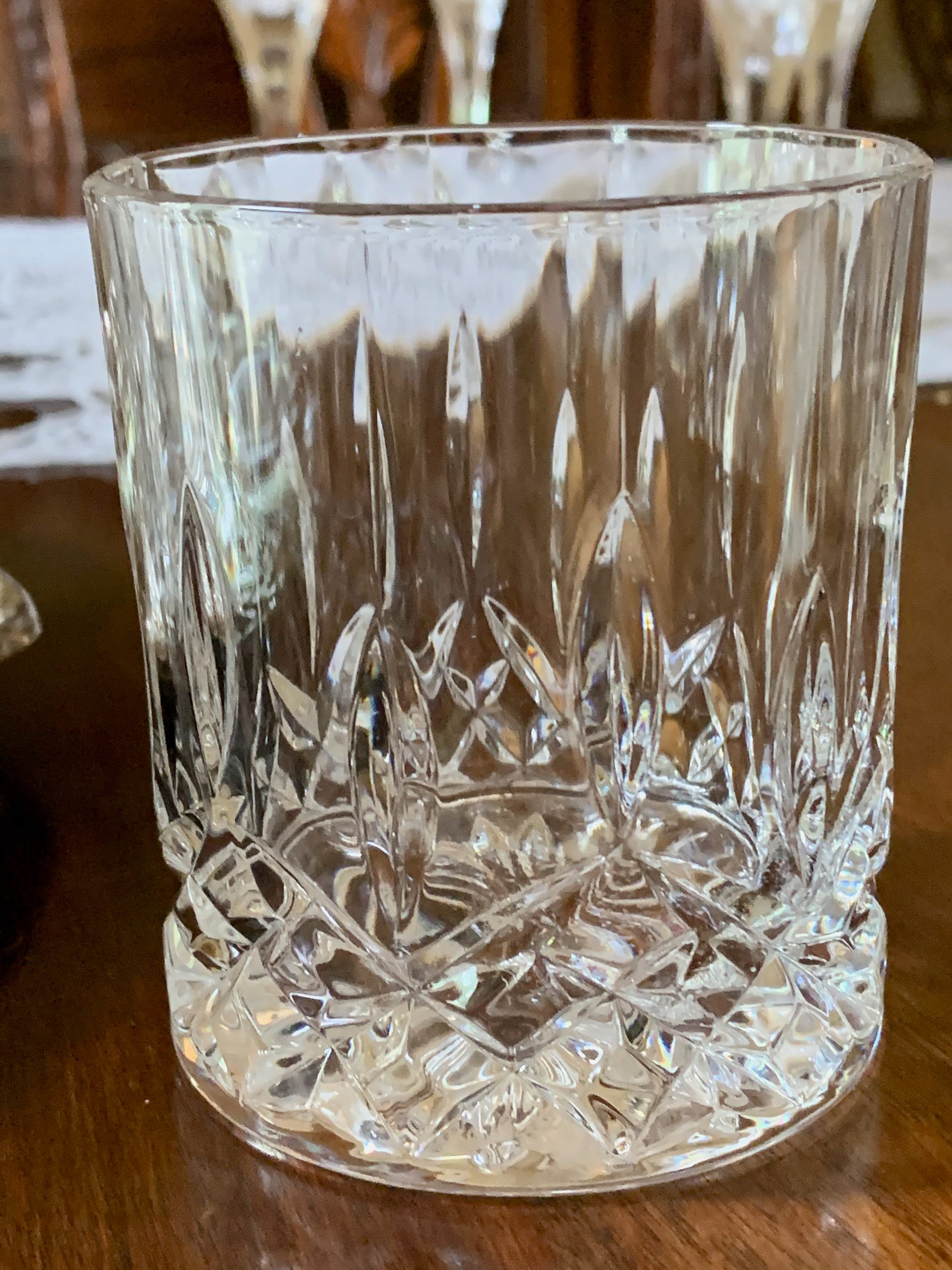 Crystal Old Fashion Glasses, Set of 4 Lead Crystal Manhattan Glasses