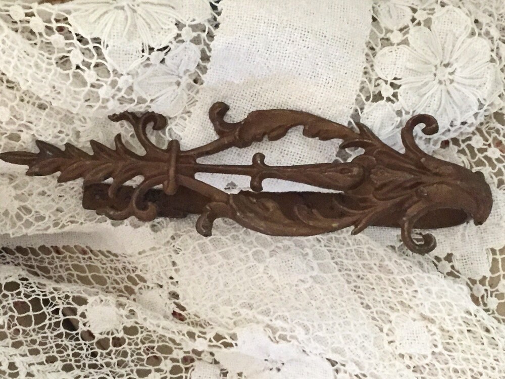 Vintage Iron Curtain Tieback French Country Drapery Holdback