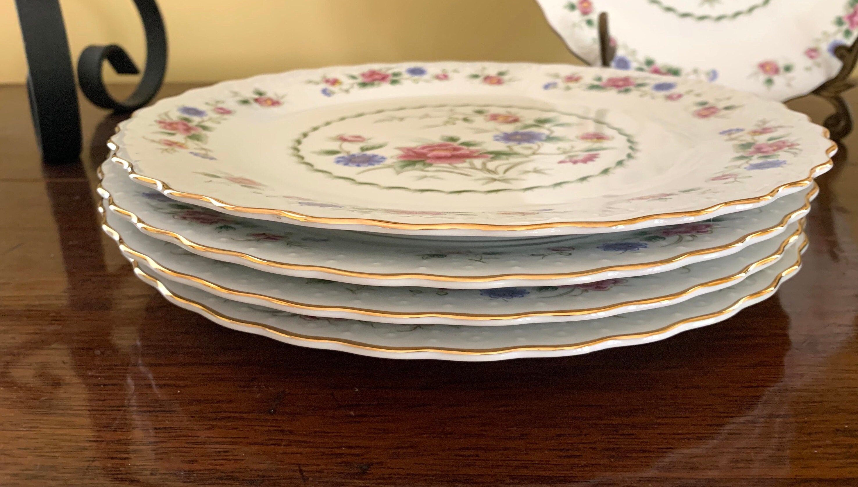Andrea Sadek Dinner Plates, Set of 4 Dinner Plates Spring Night Pattern