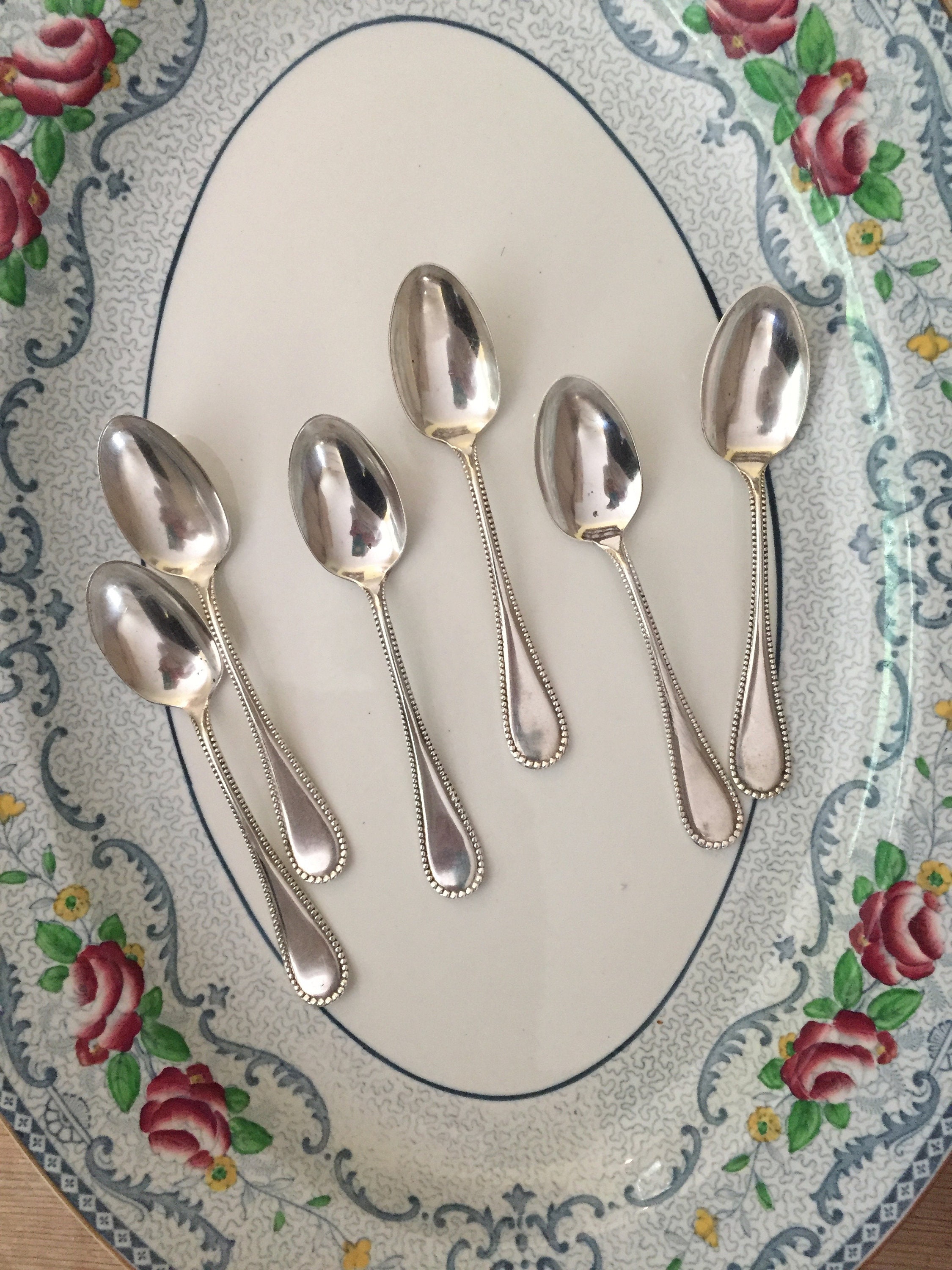 Silver Demitasse Spoons, Set of 6 Rogers Silver Plate Demitasse Spoons