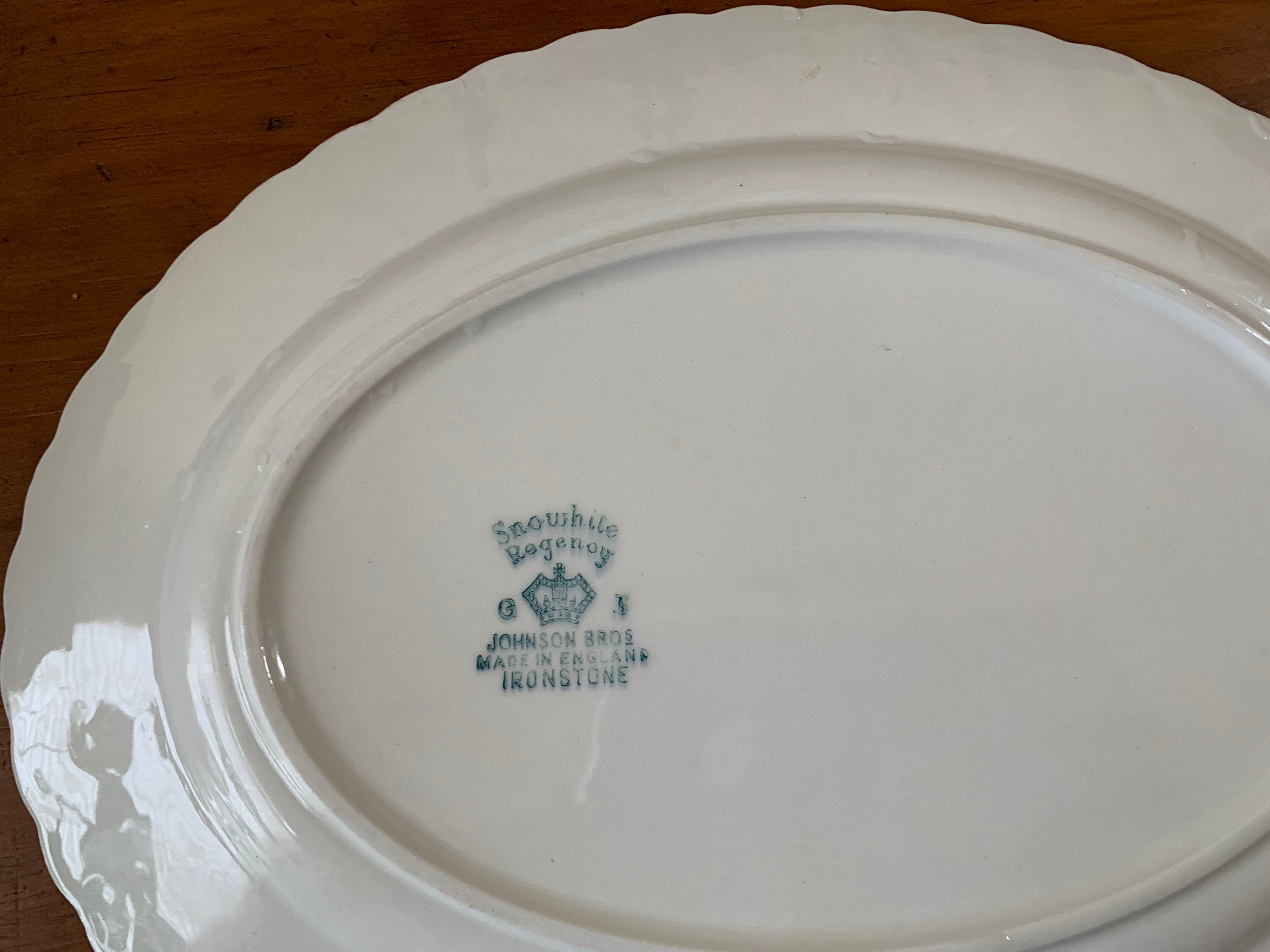 Snowhite Regency Platter, Johnson Brothers 12 Inch White Ironstone