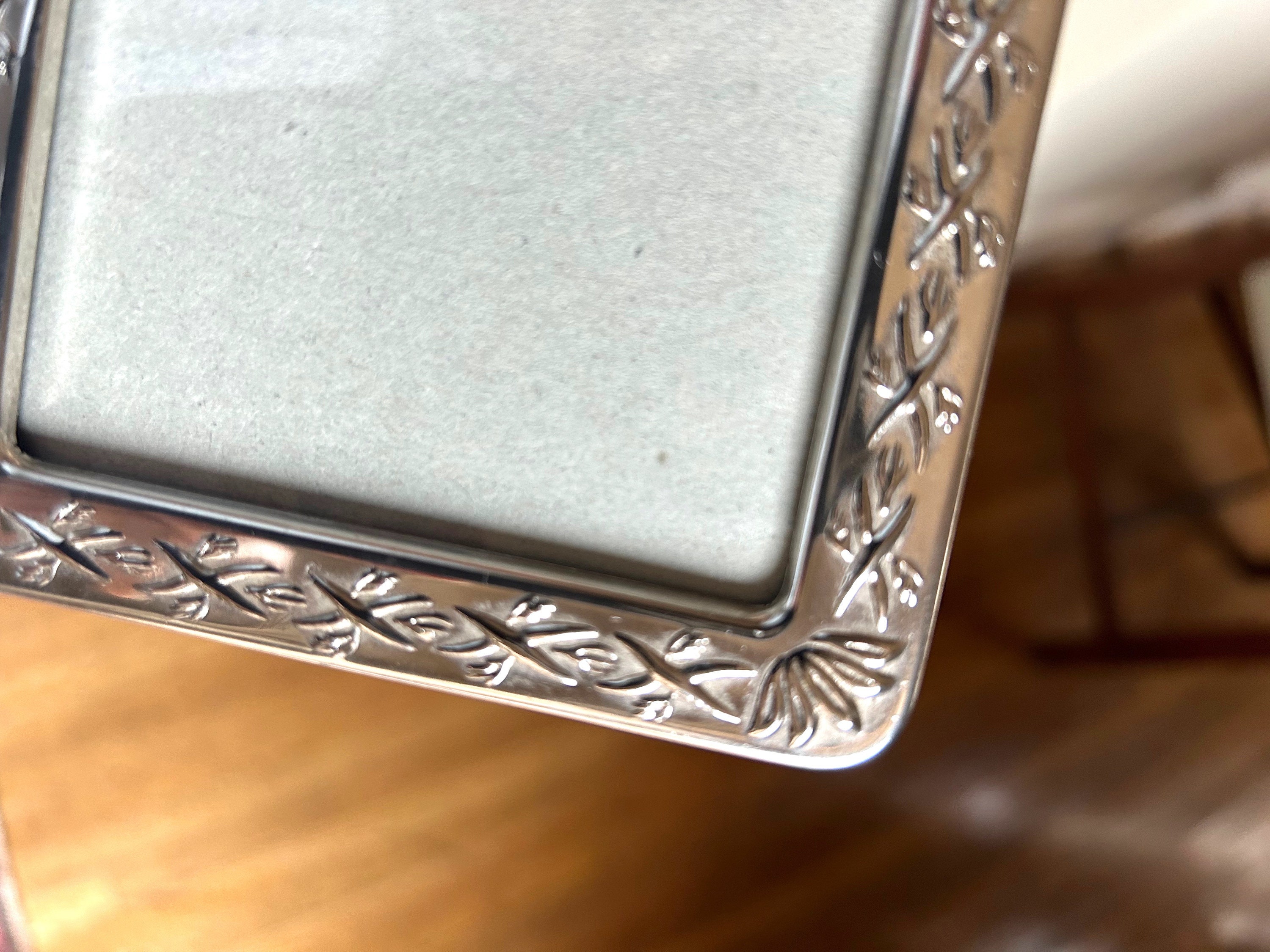 Silver Plate Photo Frames, Two Small Silver Plate Picture Frames, One Square Image Photo Frame