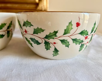 Lenox Holiday Serving Bowl, 5 Inch Holiday Serving Bowl, Three Bowls Available Each Sold Separately, Collectible Holiday China