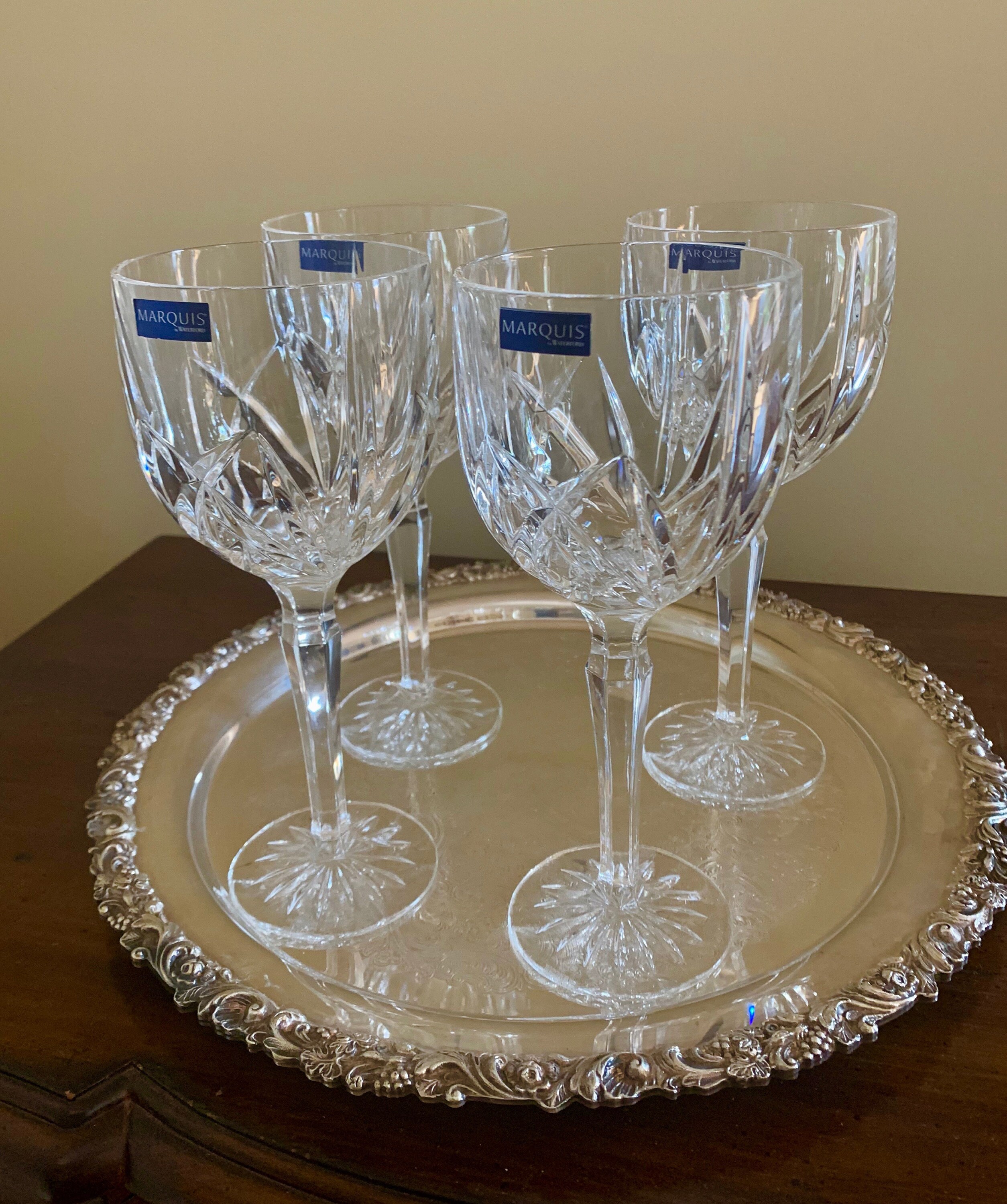 Marquis Waterford Wine Goblets, Set of 4 Brookside Lead Crystal Wine
