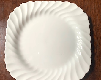 Regency Square Salad Plate, Johnson Brothers Regency White Salad Plate, French Cottage Farmhouse, Nine Plates Available Each Sold Separately