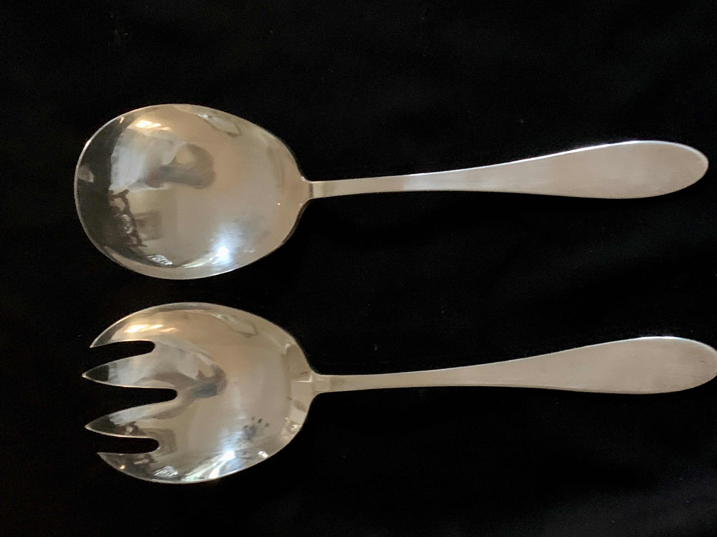 Reed and Barton Salad Serving Set, Epicure Silver Plate Serving Spoon