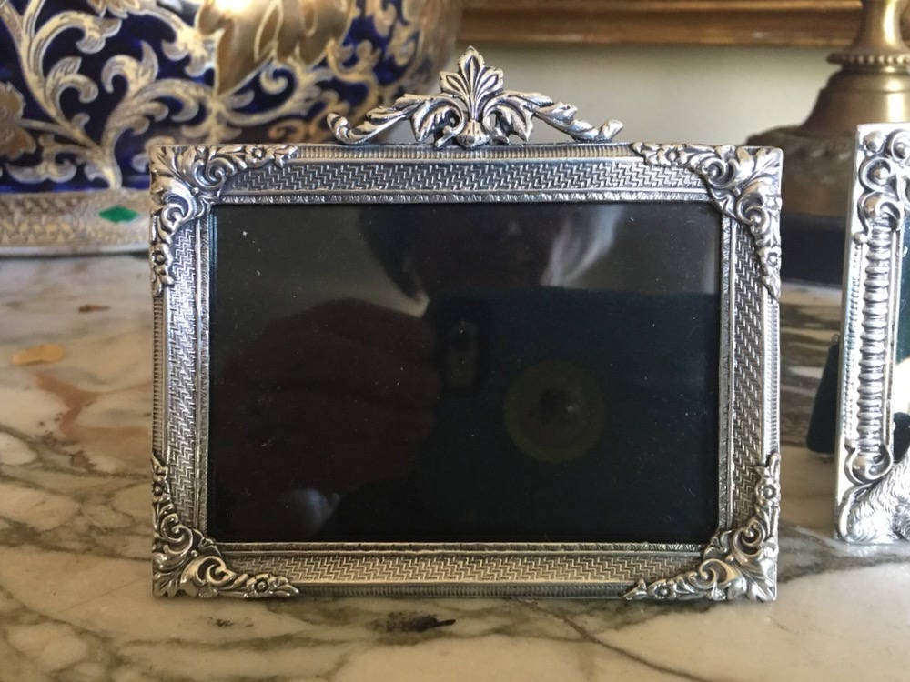 Vintage Elias Pewter Miniature Photo Frames, 3 Frames, Each Sold